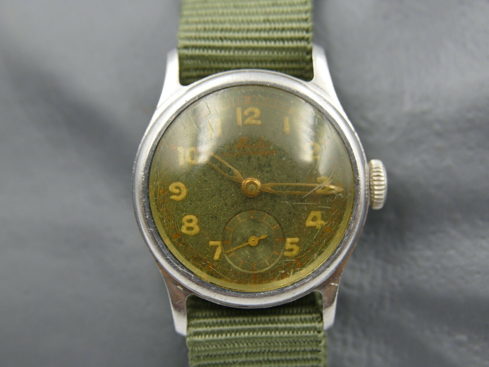 40's vintage watch military ww2 MIDO Multifort manual wind cal 6461 serviced 