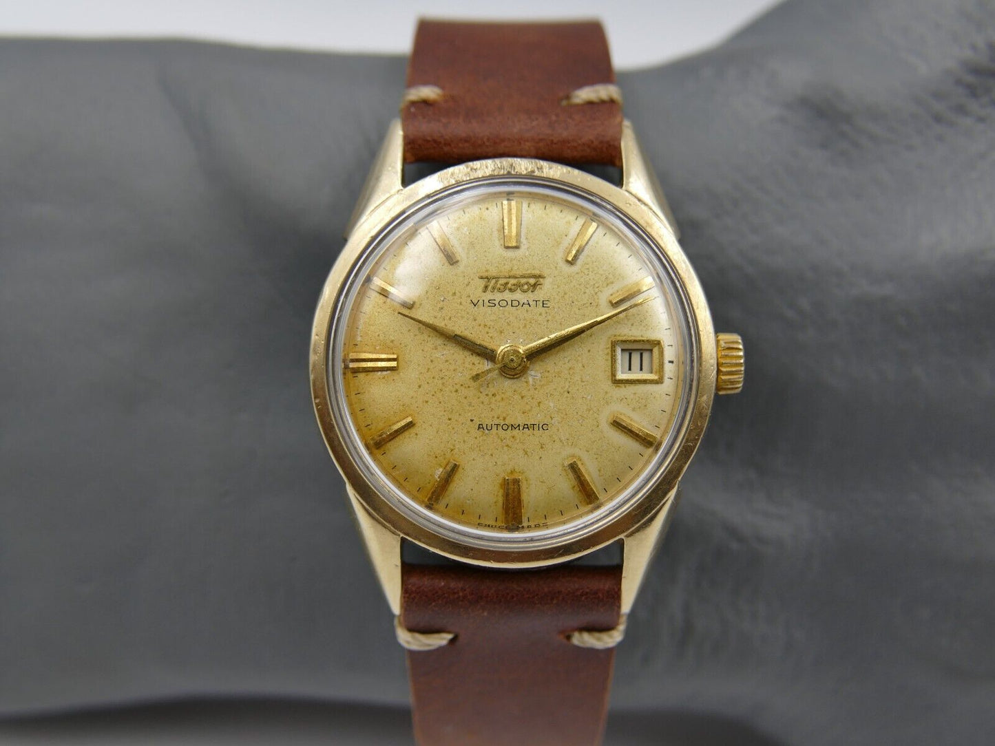 50's vintage mens Tissot Visodate ref. 67016 -1 automatic 28.5R-621 gold cap