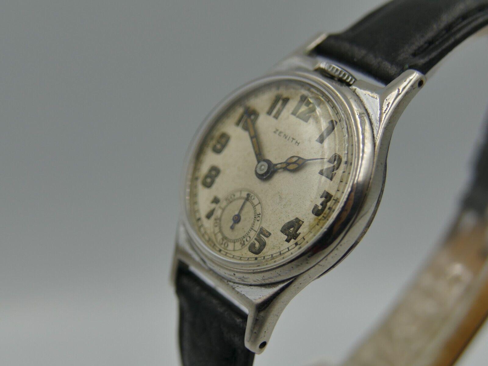 30's vintage watch mens Zenith lépine windingcrown at 12  cal. 12''' RARE