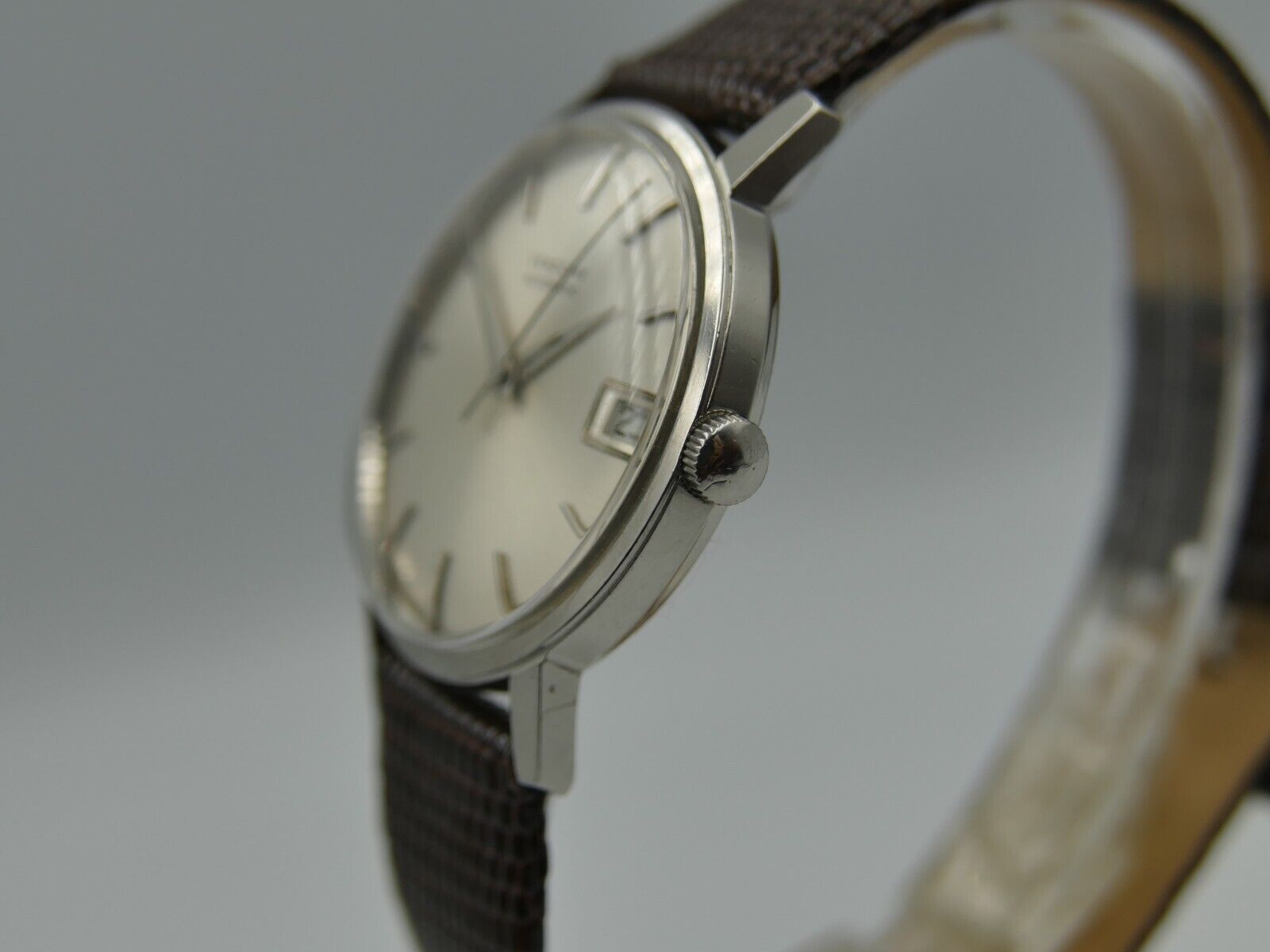 60's vintage watch mens swiss Vendome automatic ETA 2452 all steel 34mm