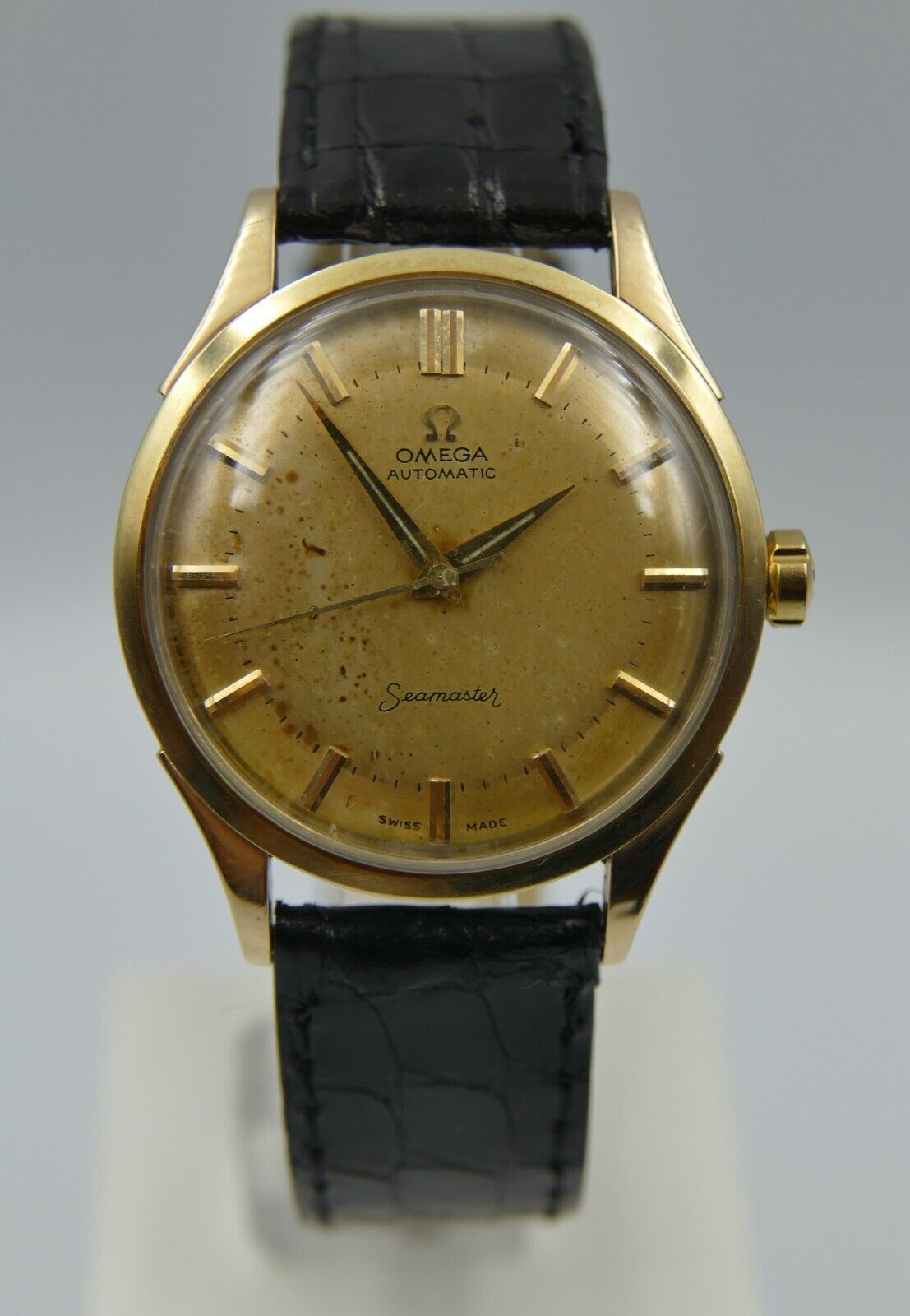 50's vintage watch mens Omega ref. 2637 -7 SC automatic bumper cal 354 gold cap