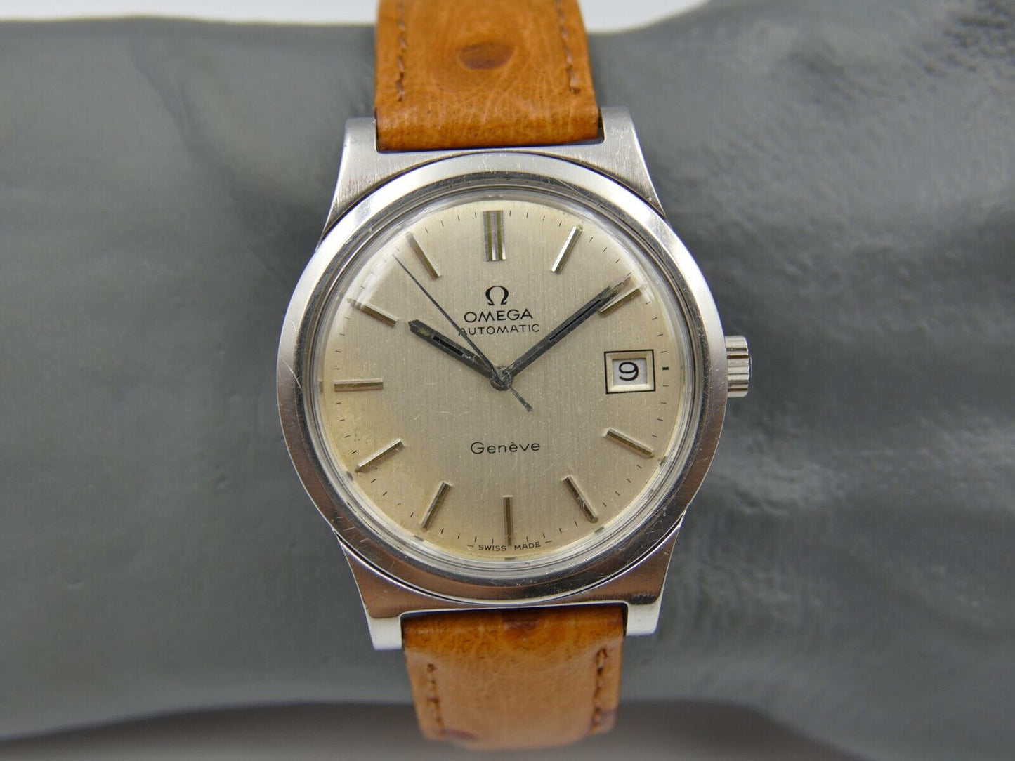 70s vintage watch mens Omega geneve ref 166.0168 automatic cal. 1012 steel 36mm