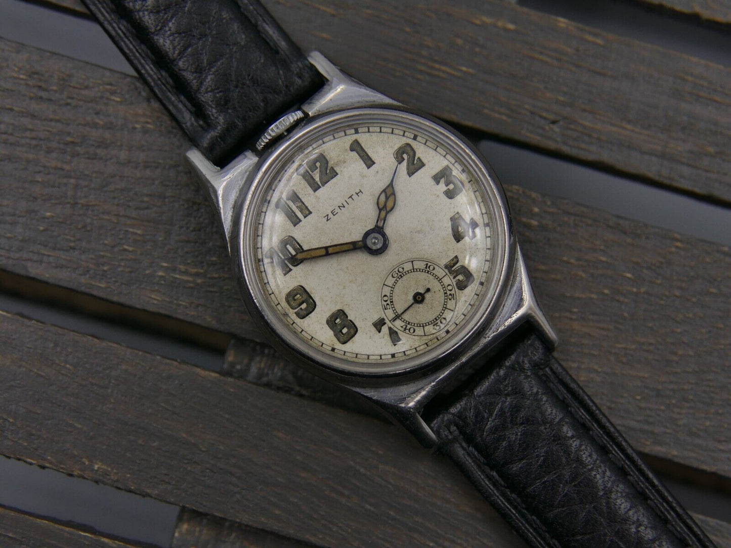 30's vintage watch mens Zenith lépine windingcrown at 12  cal. 12''' RARE