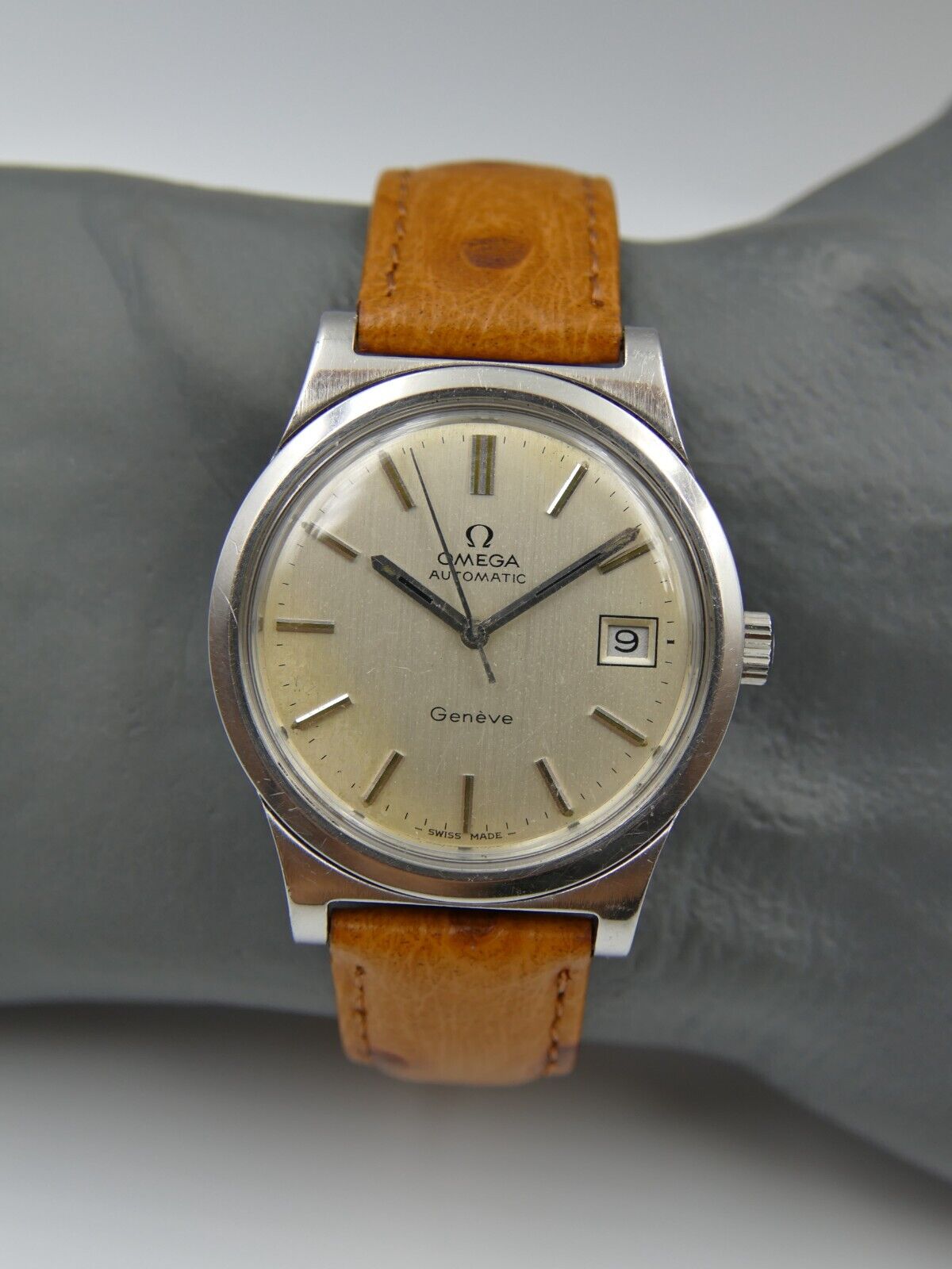 70s vintage watch mens Omega geneve ref 166.0168 automatic cal. 1012 steel 36mm