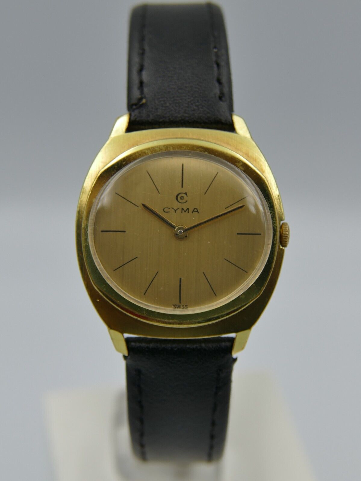 vintage watch 31mm Cyma gold pl manual wind cal. R.701 serviced