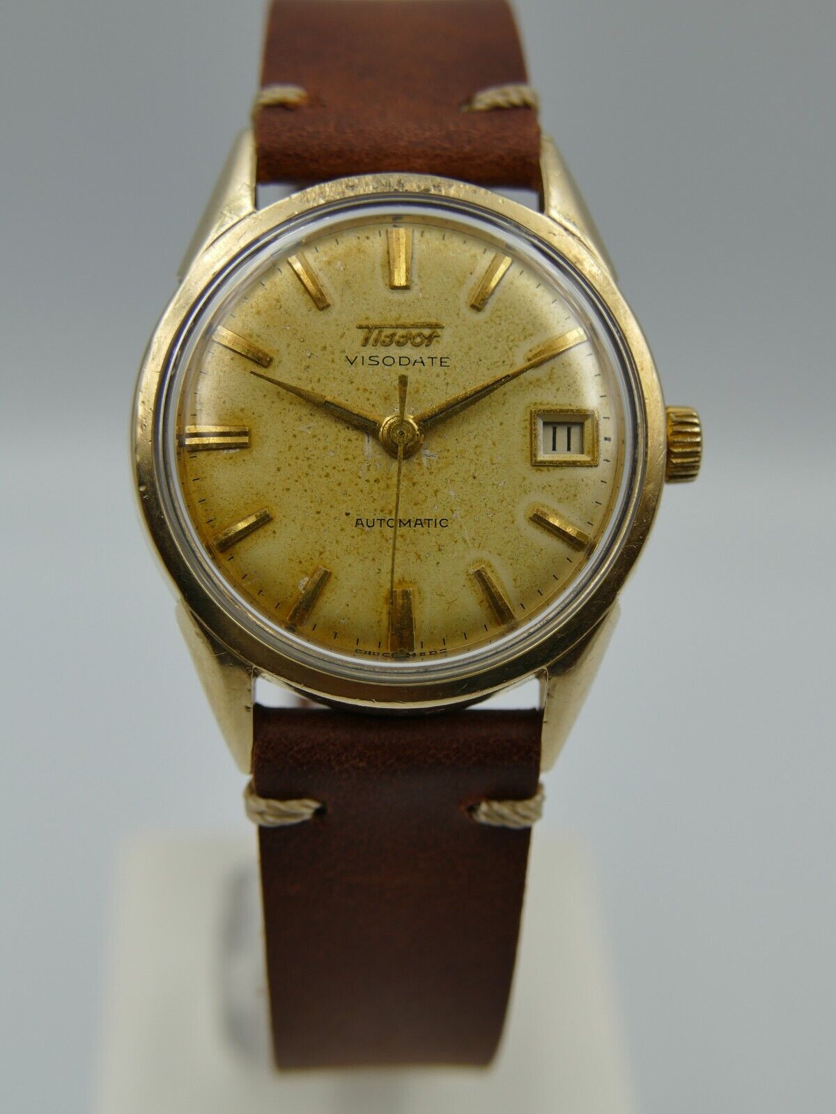 50's vintage mens Tissot Visodate ref. 67016 -1 automatic 28.5R-621 gold cap