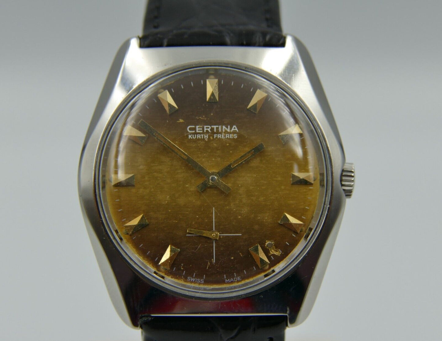 60's vintage watch mens Certina kurth freres 860 3911 41 manual wind 28-10 steel