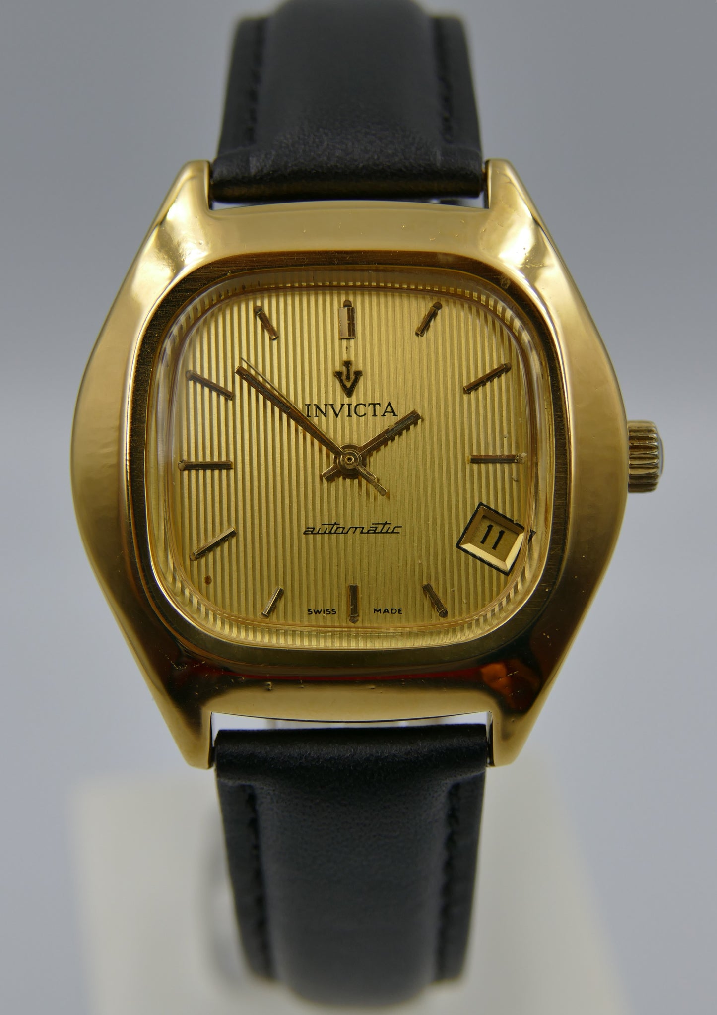 70's vintage watch mens gold pl Invicta automatic FHF 905