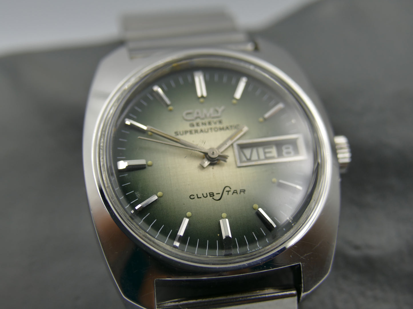 70's vintage watch mens Camy superautomatic ref. 7719 automatic AS2066 green