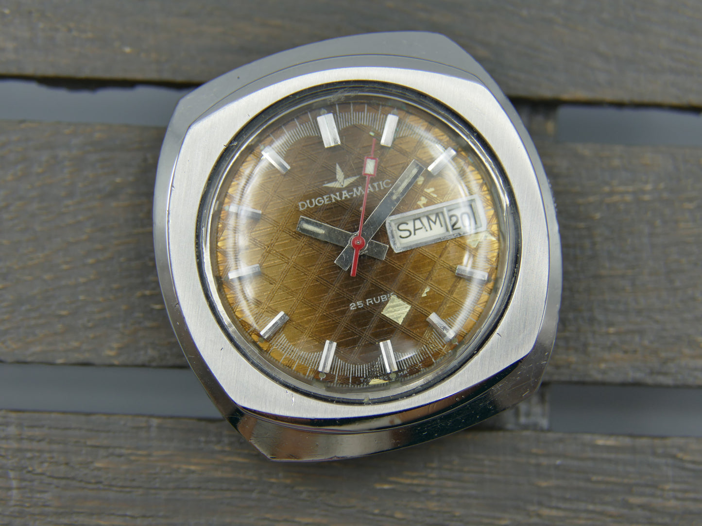 70's vintage watch mens Dugena Matic automatic ETA 2789 ref. 1079 steel