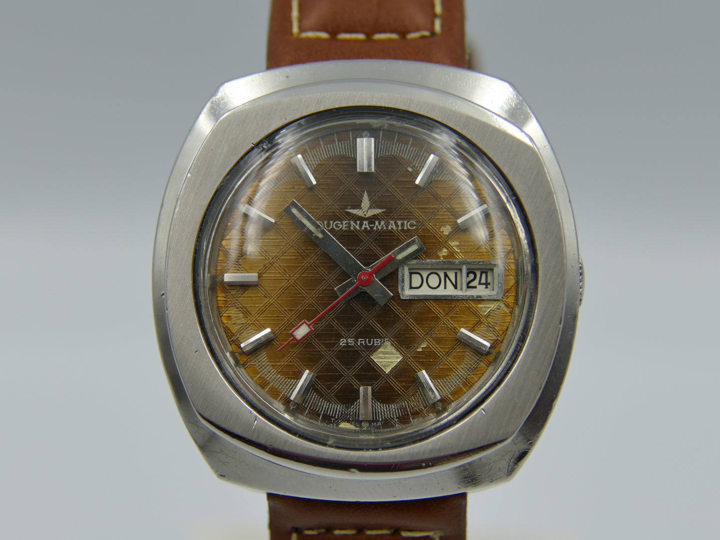 70's vintage watch mens Dugena Matic automatic ETA 2789 ref. 1079 steel