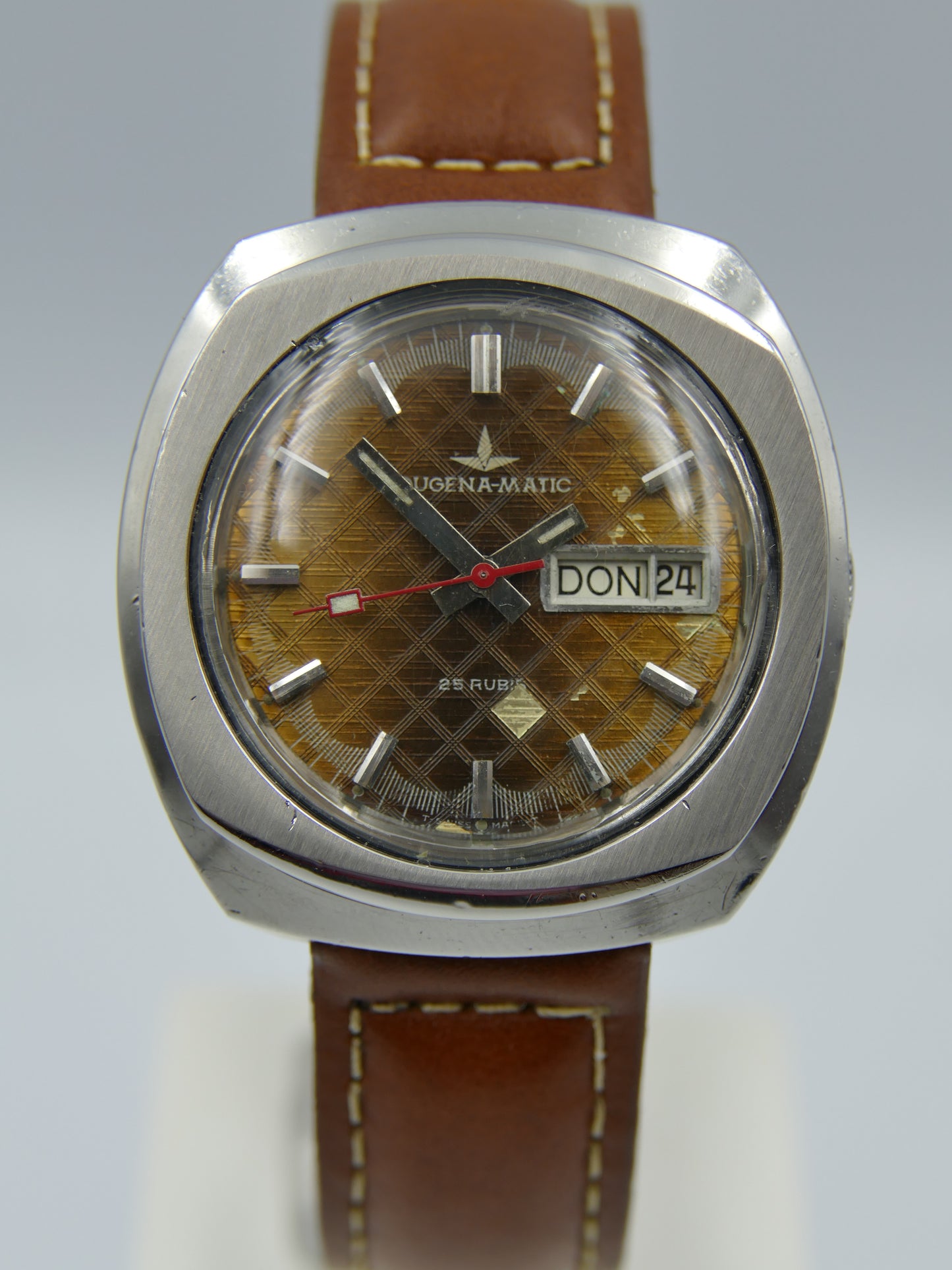 70's vintage watch mens Dugena Matic automatic ETA 2789 ref. 1079 steel