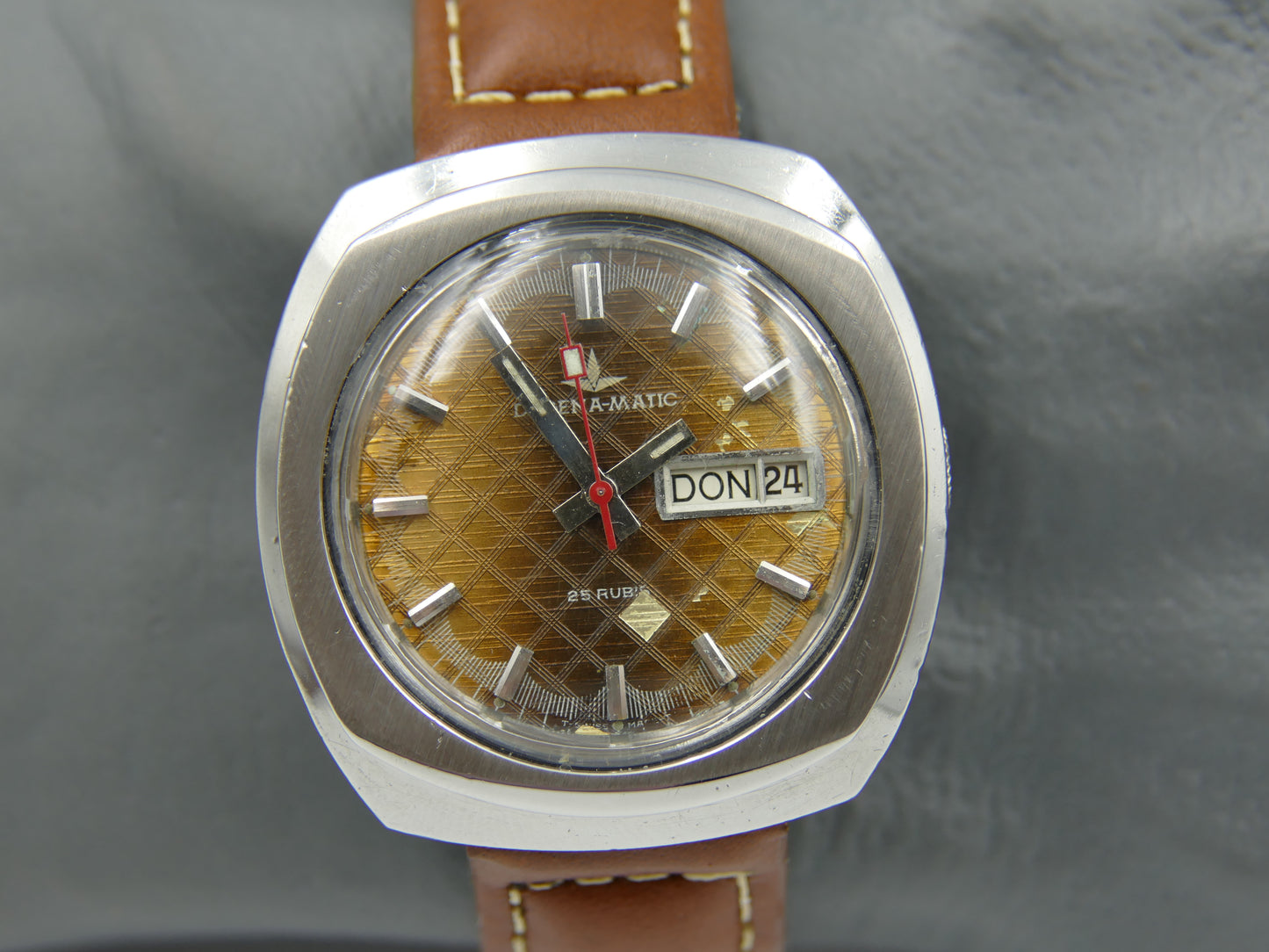 70's vintage watch mens Dugena Matic automatic ETA 2789 ref. 1079 steel