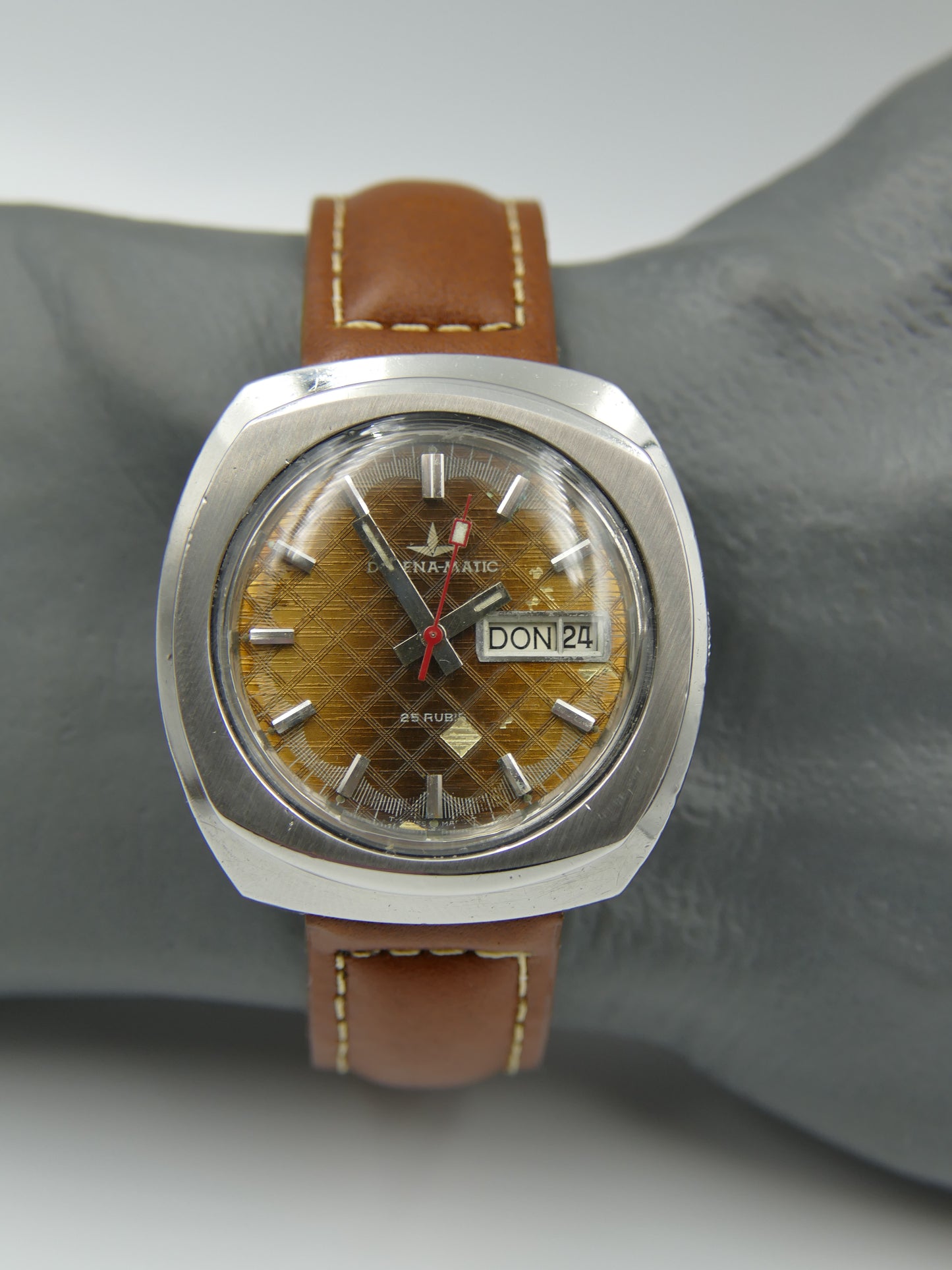 70's vintage watch mens Dugena Matic automatic ETA 2789 ref. 1079 steel