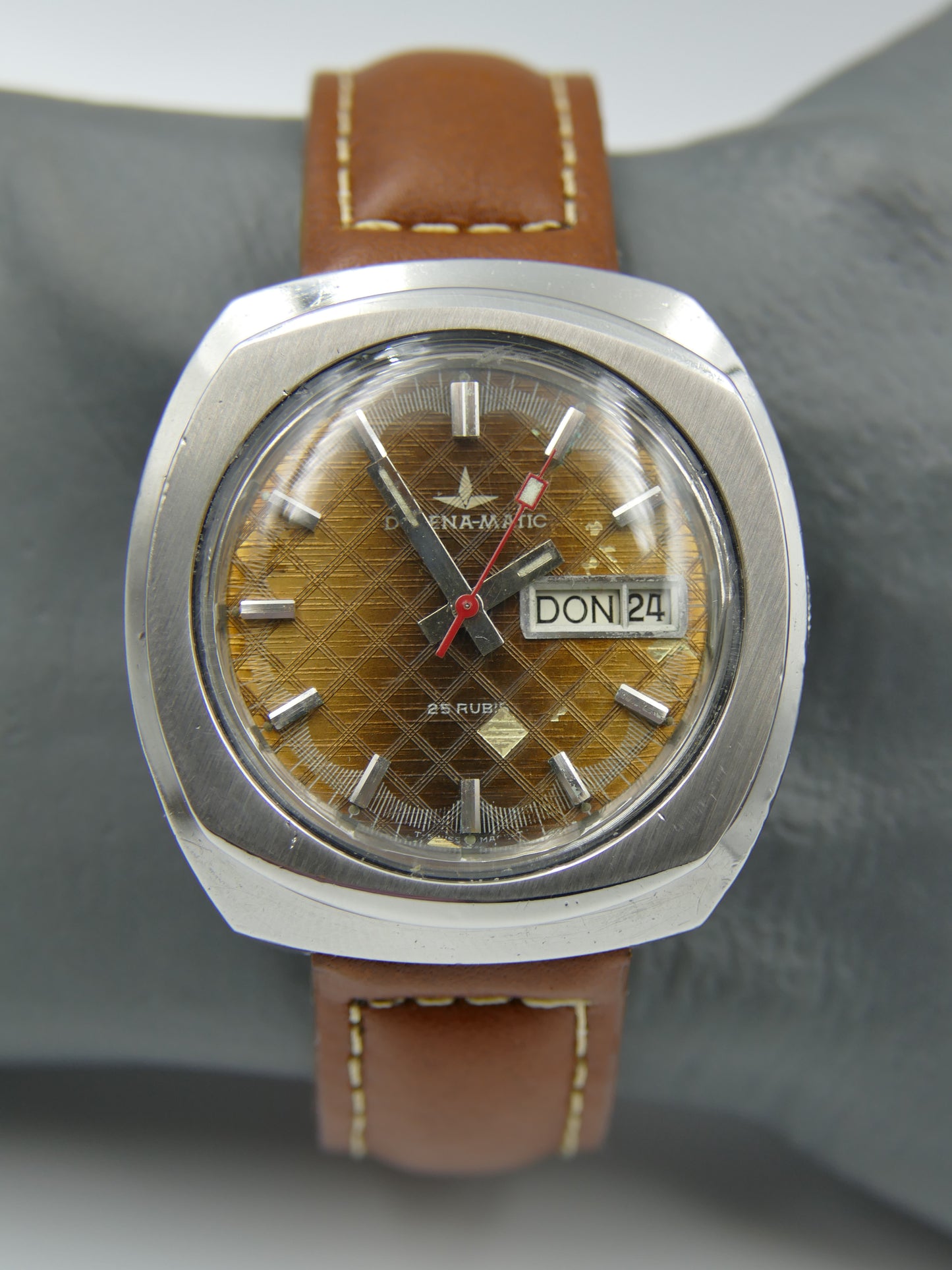 70's vintage watch mens Dugena Matic automatic ETA 2789 ref. 1079 steel