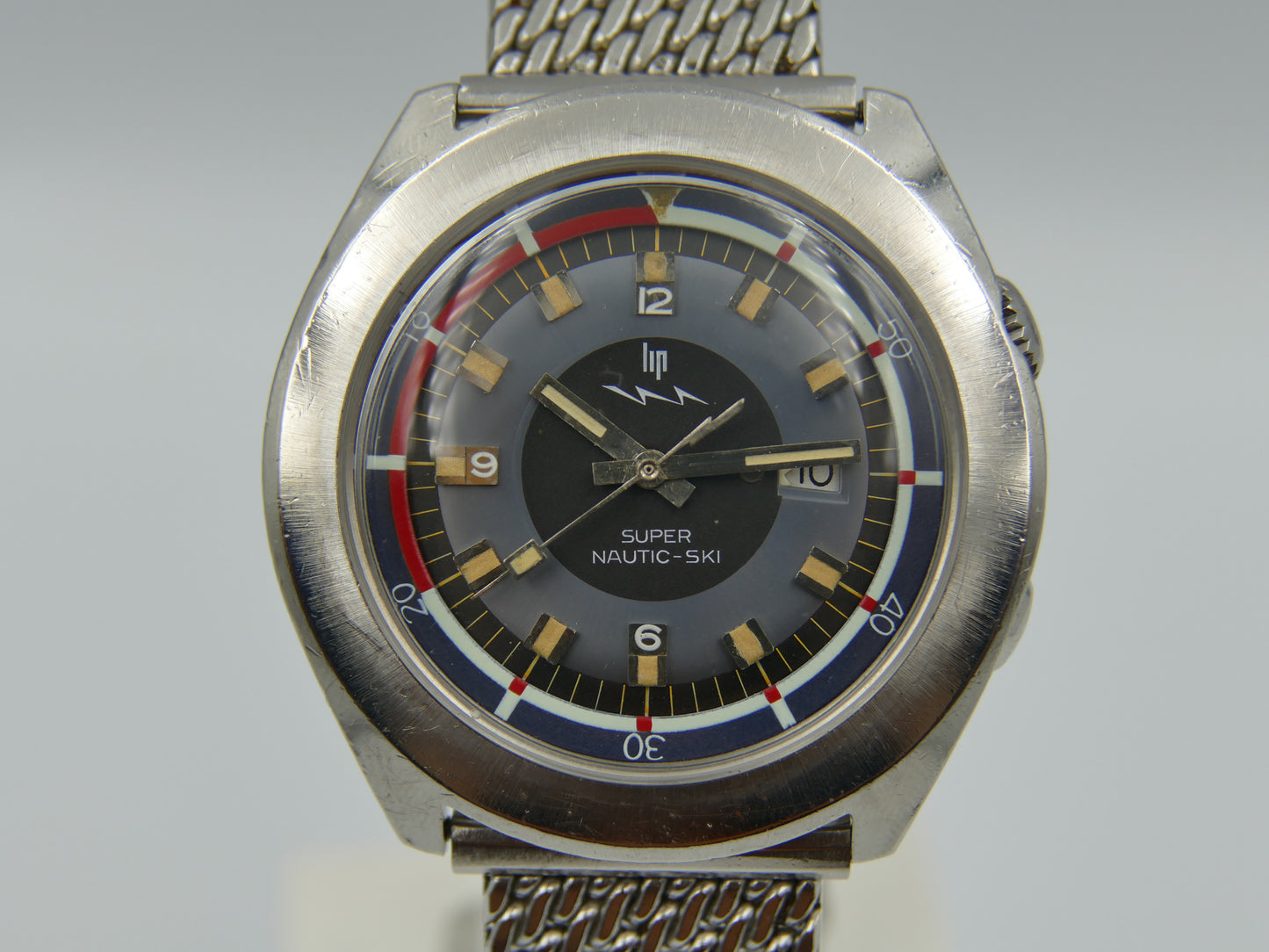 70's vintage watch mens Lip Nautic Ski super compressor 42mm diver ref. 60.592