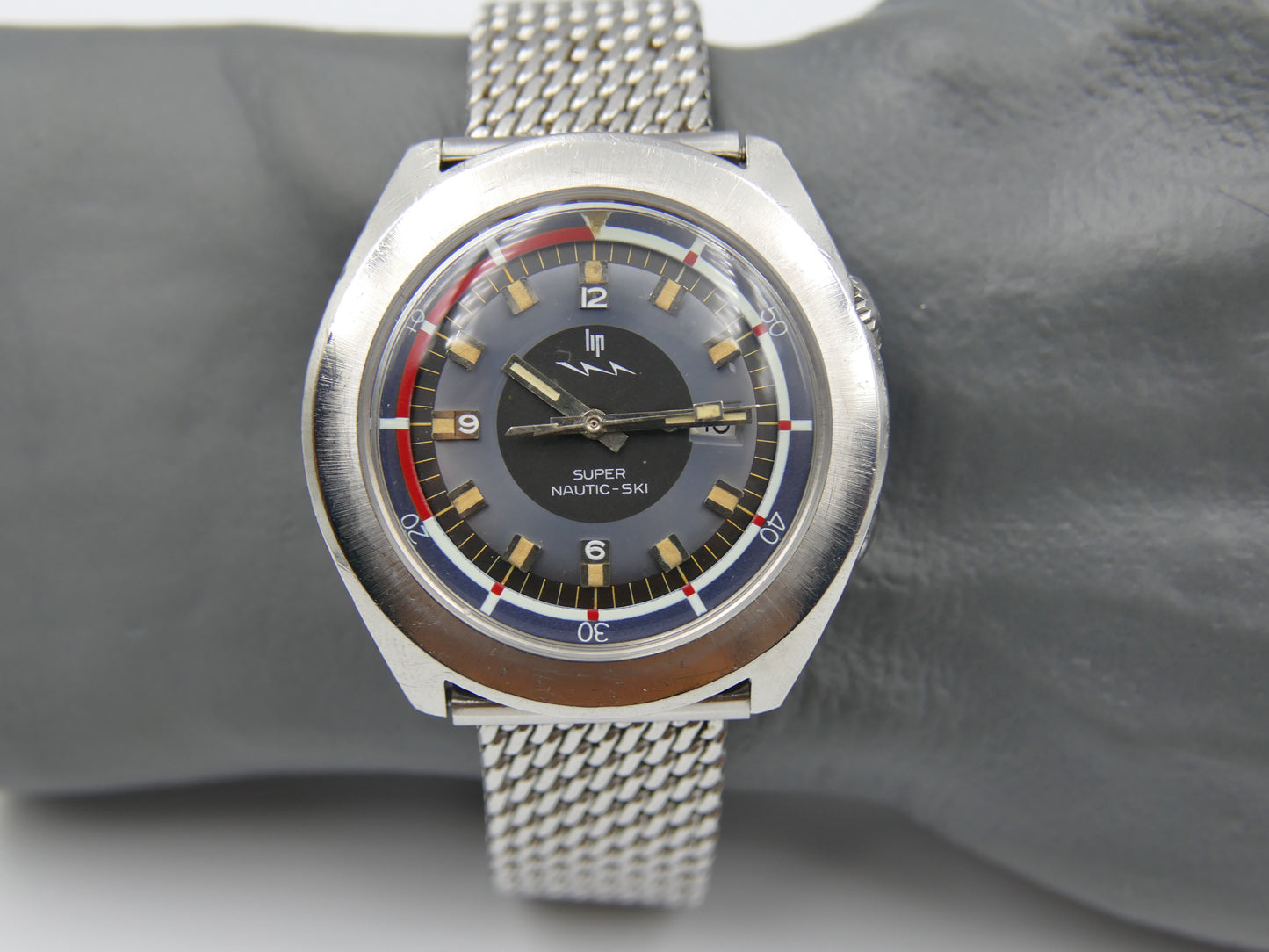 70's vintage watch mens Lip Nautic Ski super compressor 42mm diver ref. 60.592