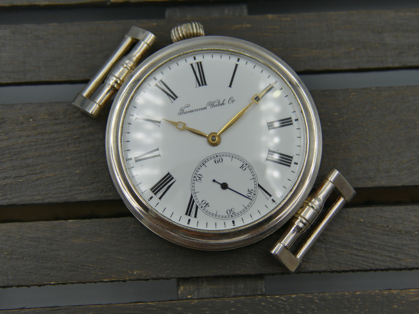 Marriage vintage mens Tavannes watch Co big case 49mm manual wind