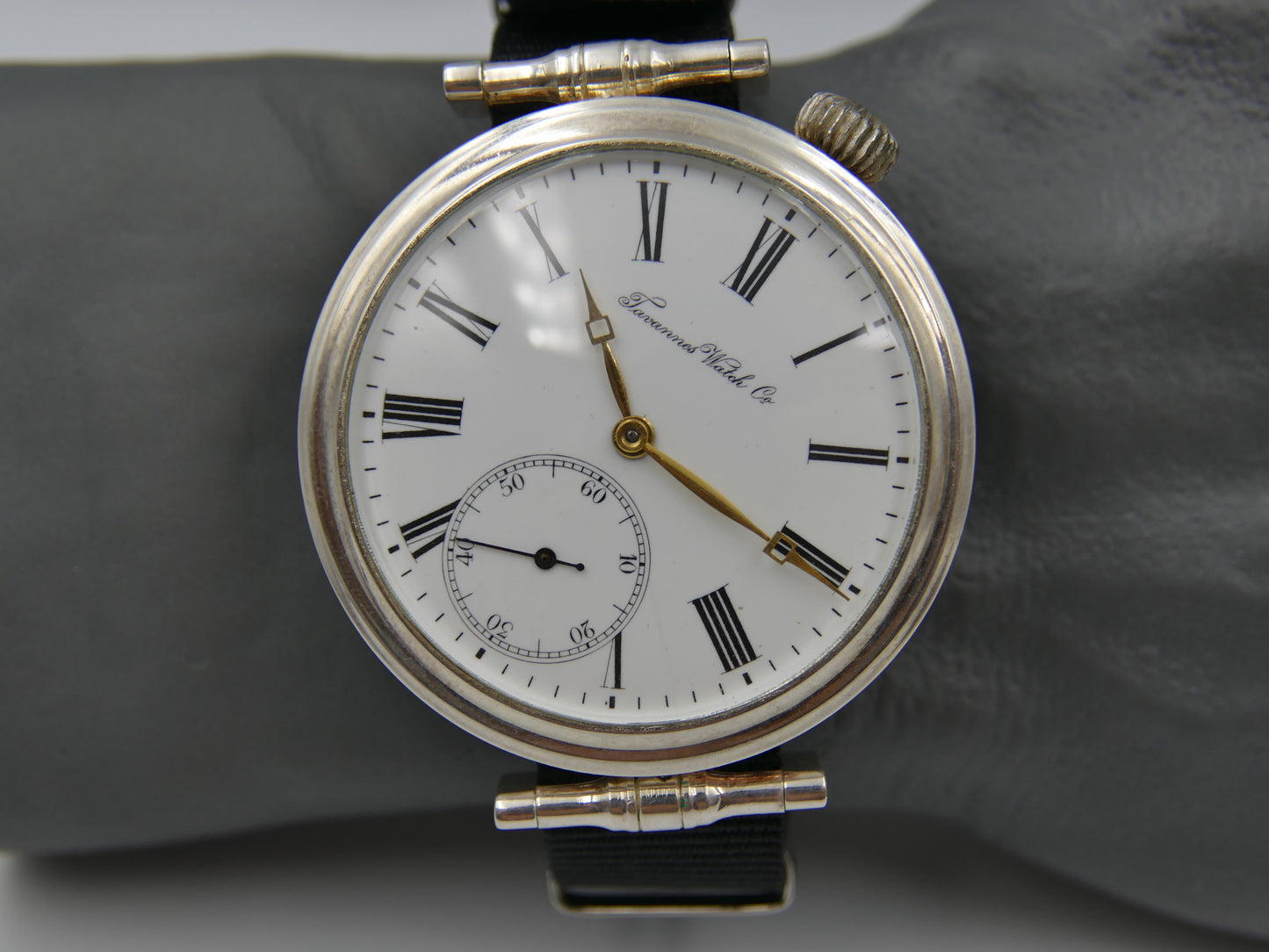 Marriage vintage mens Tavannes watch Co big case 49mm manual wind