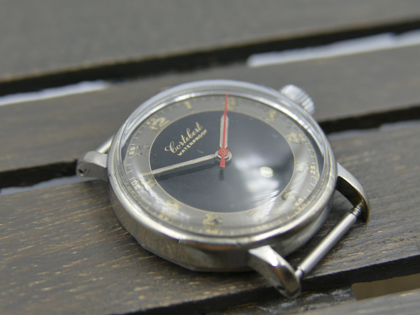 40's vintage watch Cortebert WW2 ref. 8510 manual wind ET. 926 military style