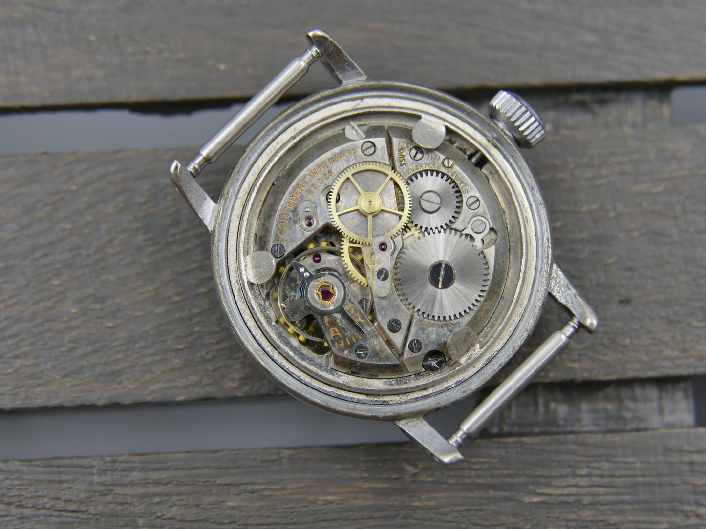 40's vintage watch Cortebert WW2 ref. 8510 manual wind ET. 926 military style