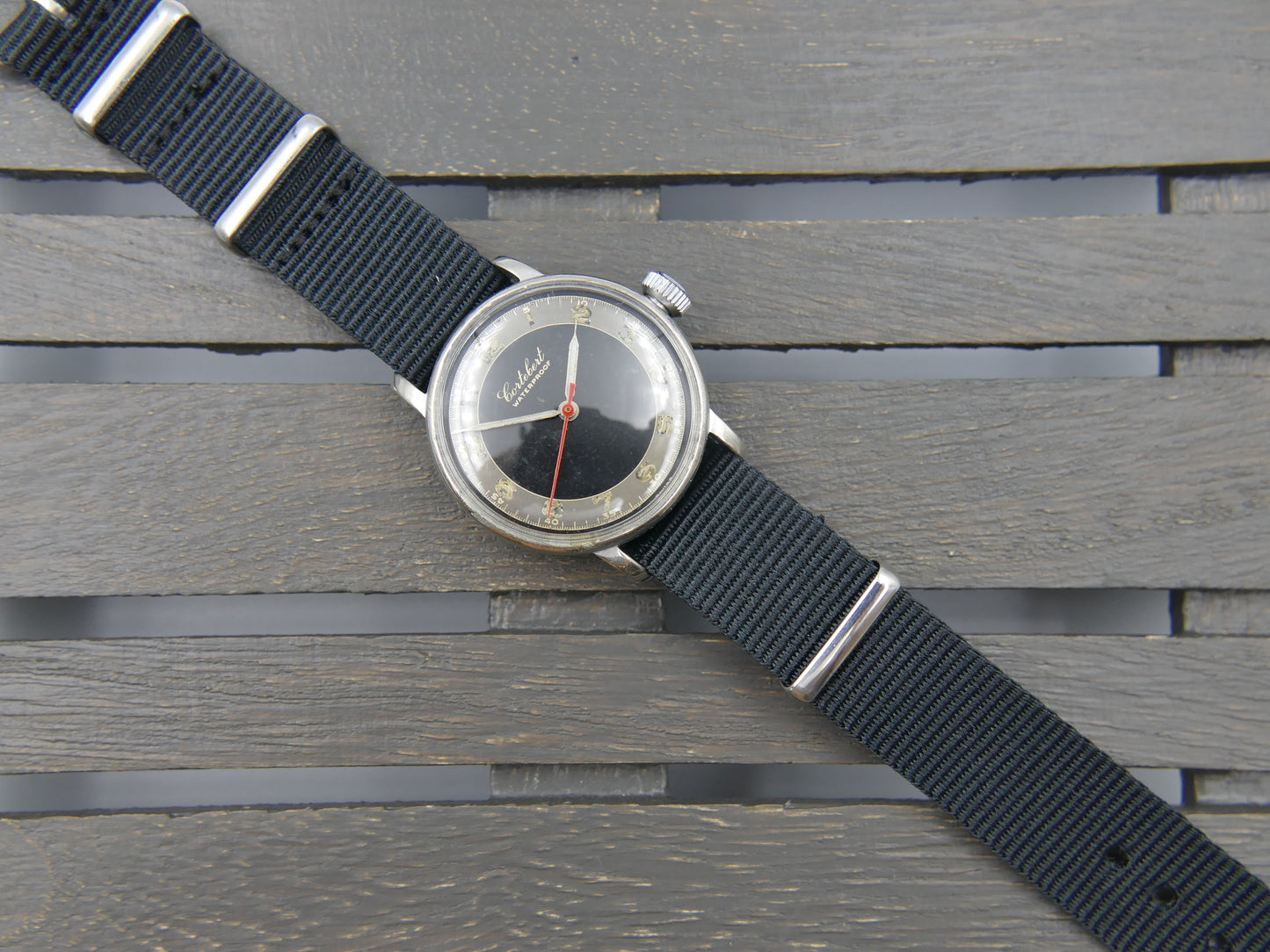 40's vintage watch Cortebert WW2 ref. 8510 manual wind ET. 926 military style