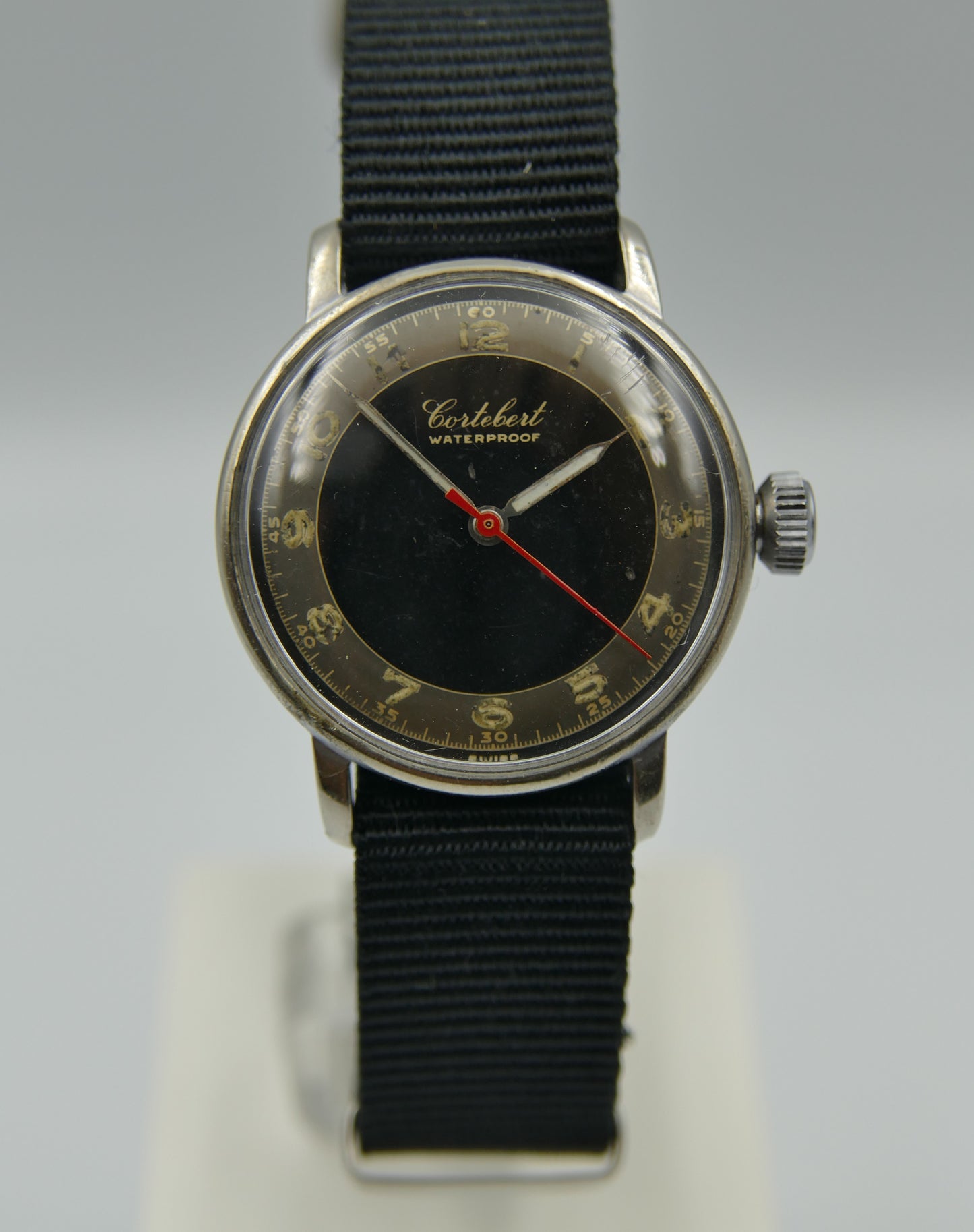 40's vintage watch Cortebert WW2 ref. 8510 manual wind ET. 926 military style