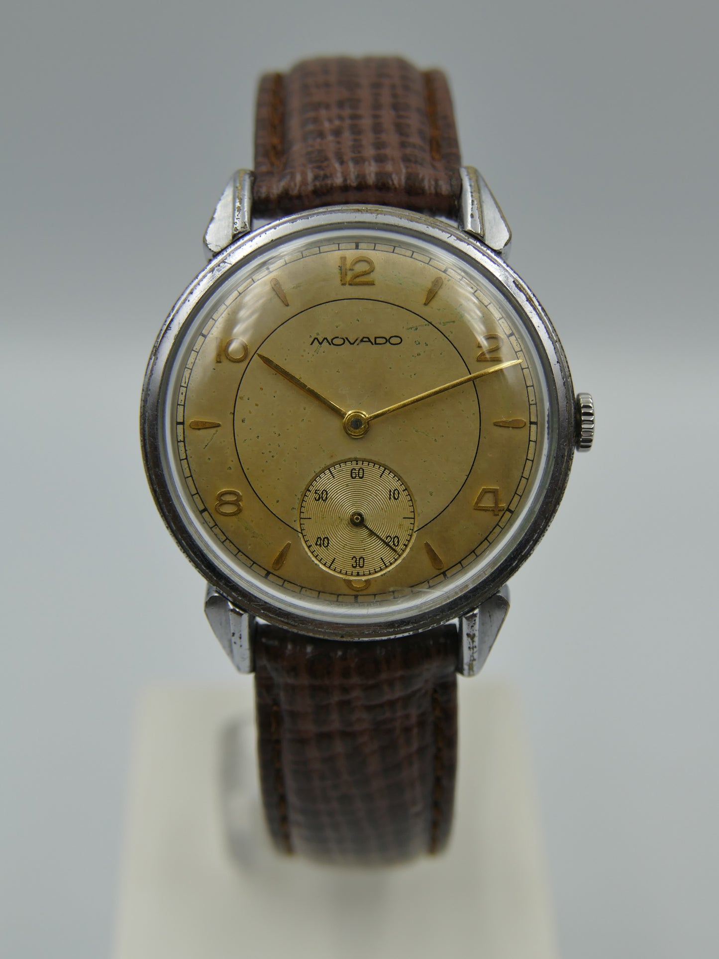 40's vintage watch mens Movado ref. 38113 pre Solidograf manual wind cal. 125