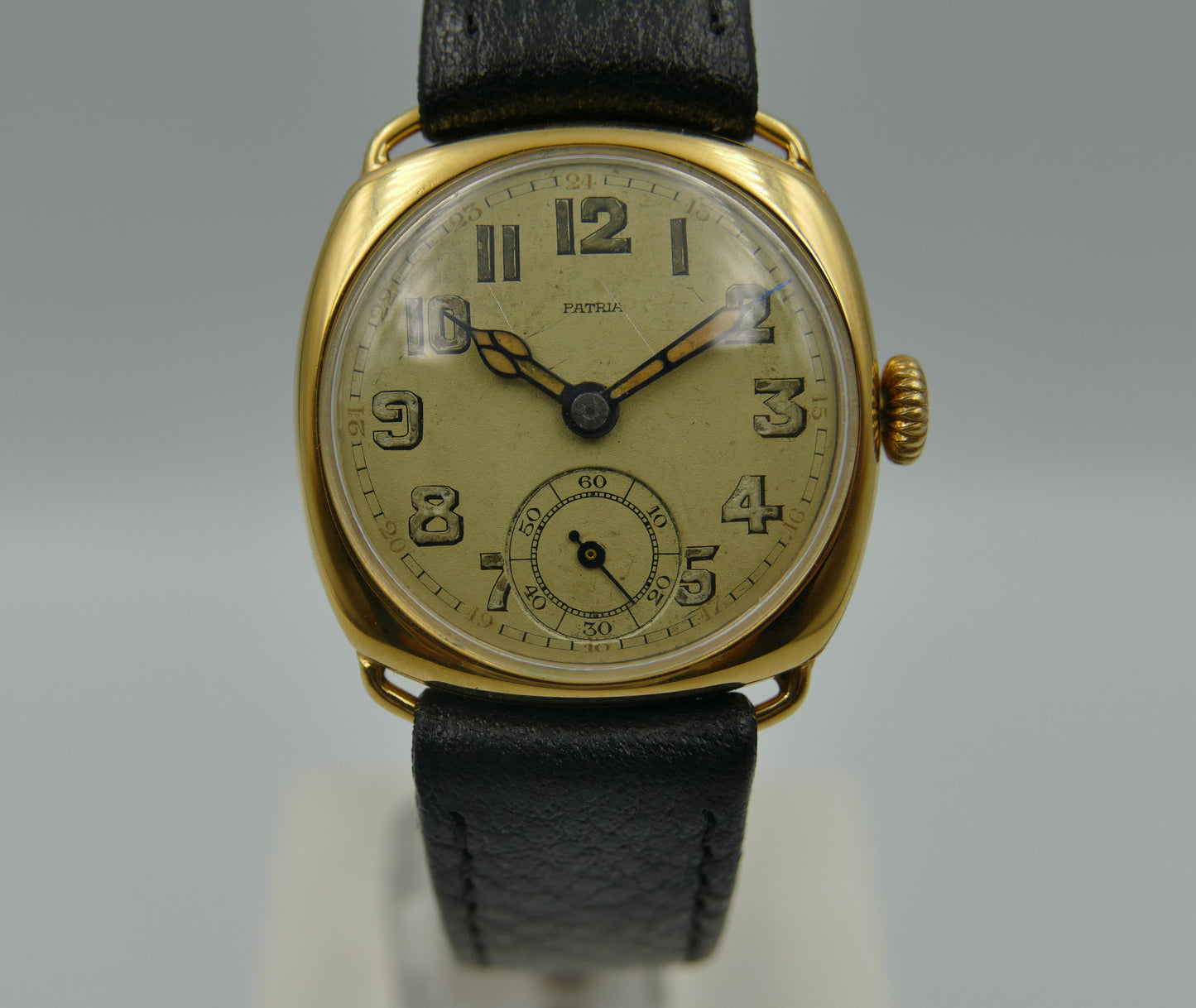 10's vintage watch mens cushion Patria sister omega manual wind 13''' serviced