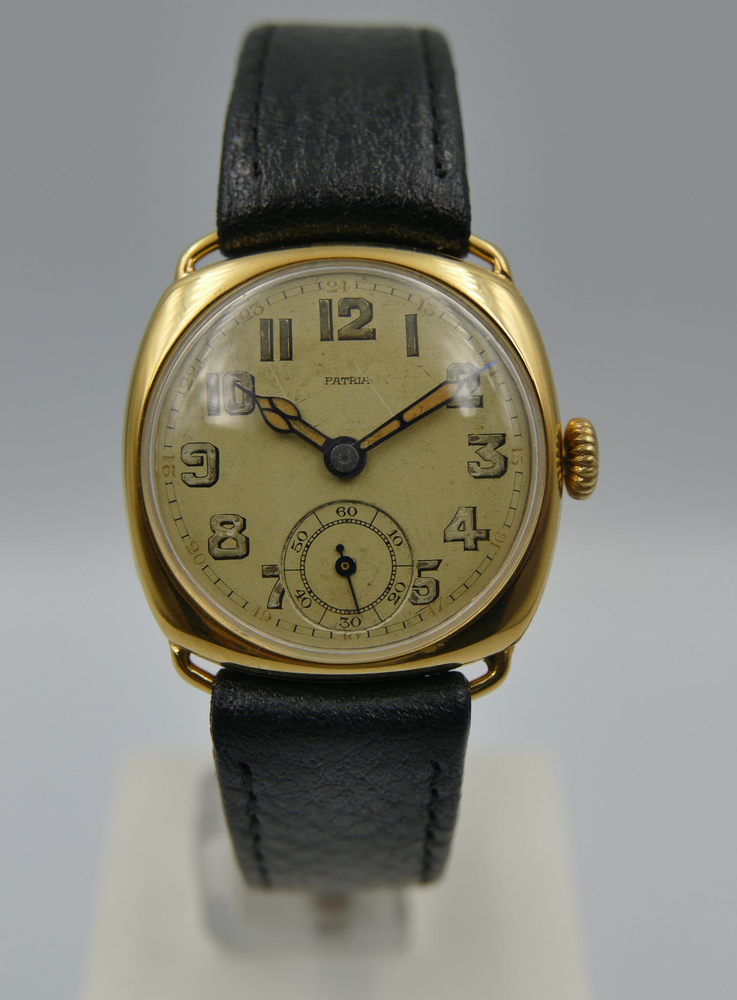 10's vintage watch mens cushion Patria sister omega manual wind 13''' serviced