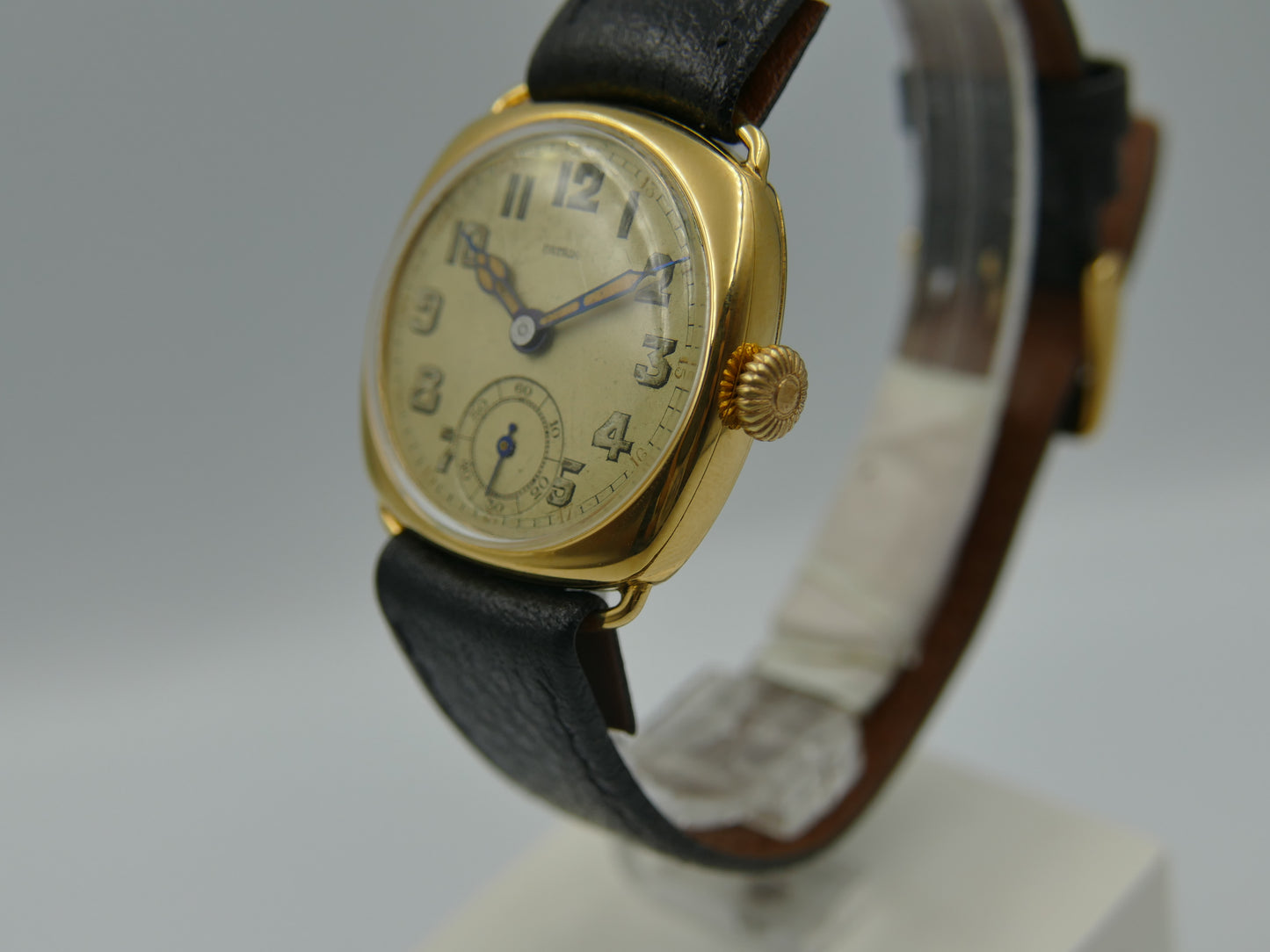 10's vintage watch mens cushion Patria sister omega manual wind 13''' serviced