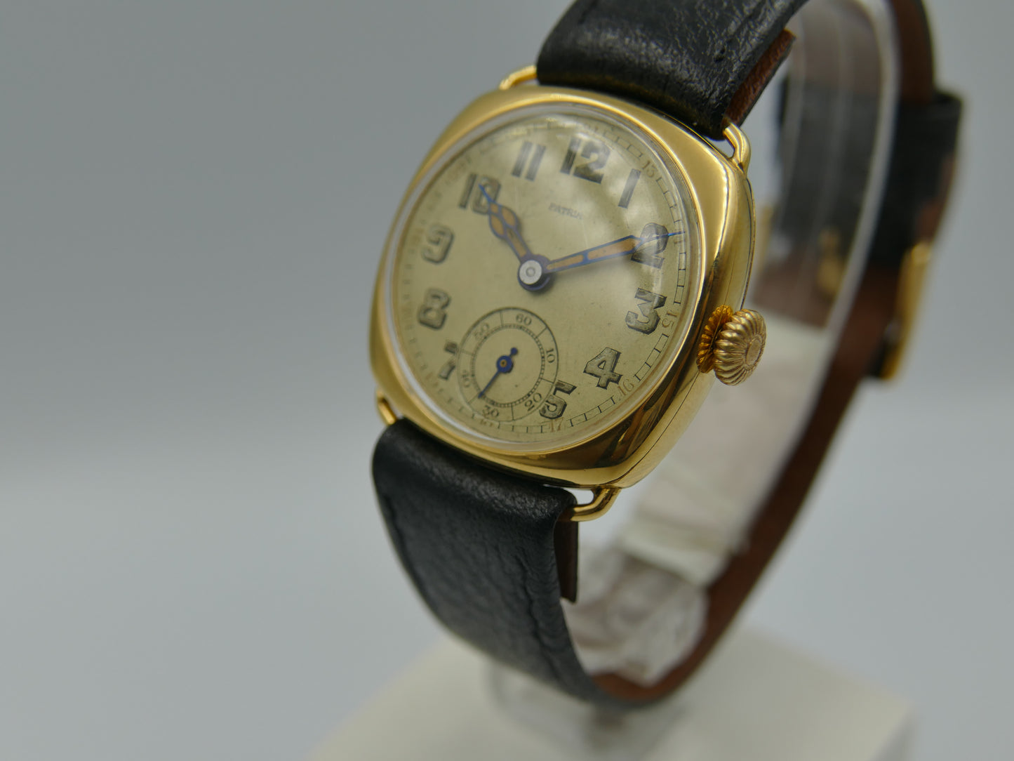 10's vintage watch mens cushion Patria sister omega manual wind 13''' serviced