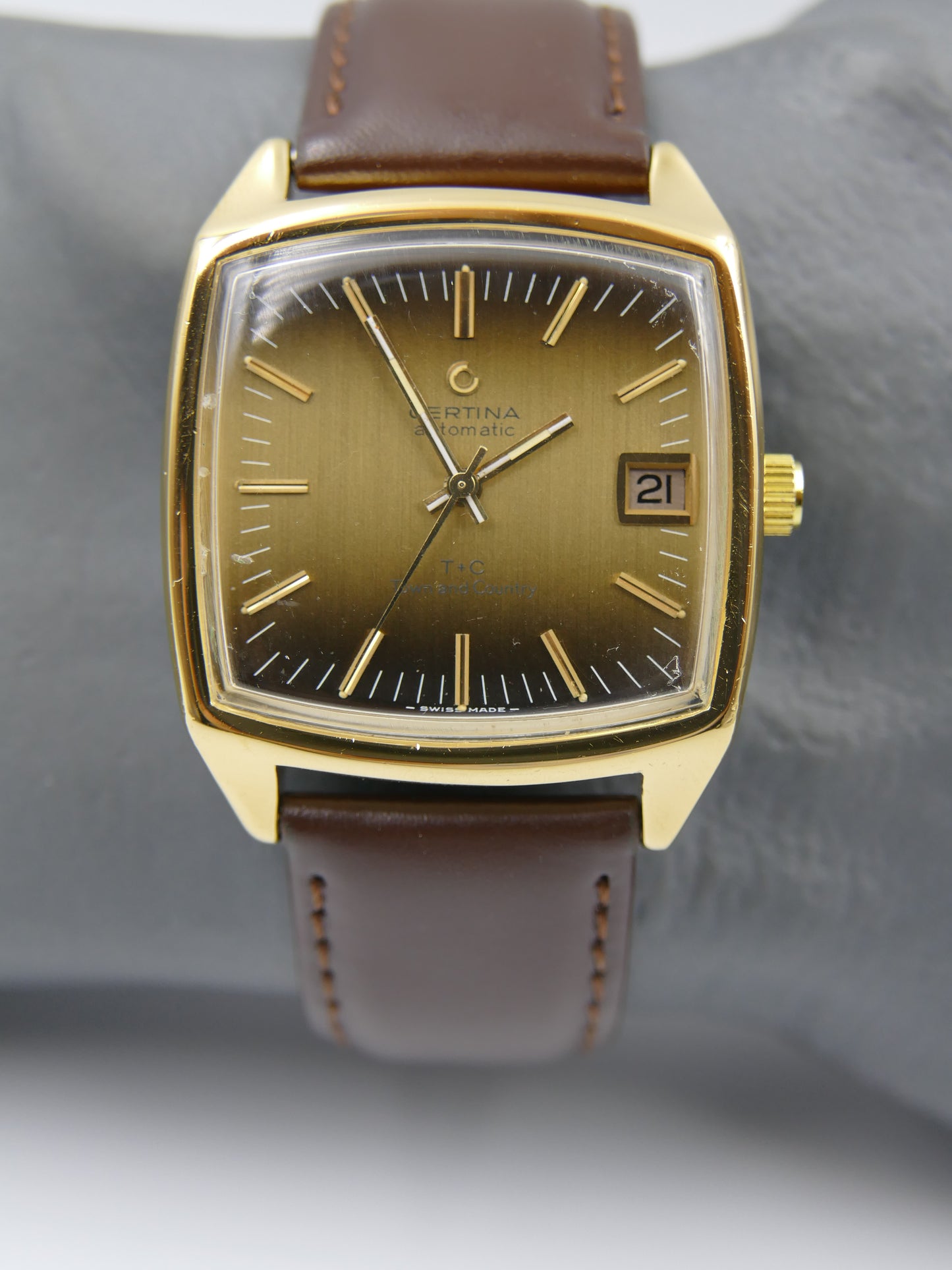 70's vintage watch mens Certina T+C town and country ref 5806 286  auto 25-651M