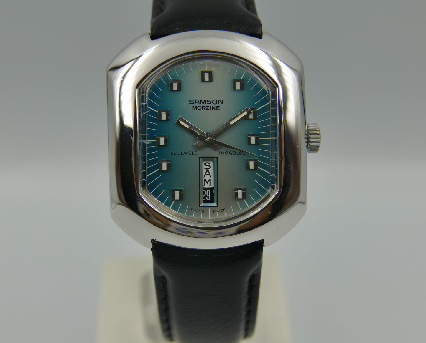 70's vintage watch mens Samson morzine tiffany dial automatic ETA 2789 serviced