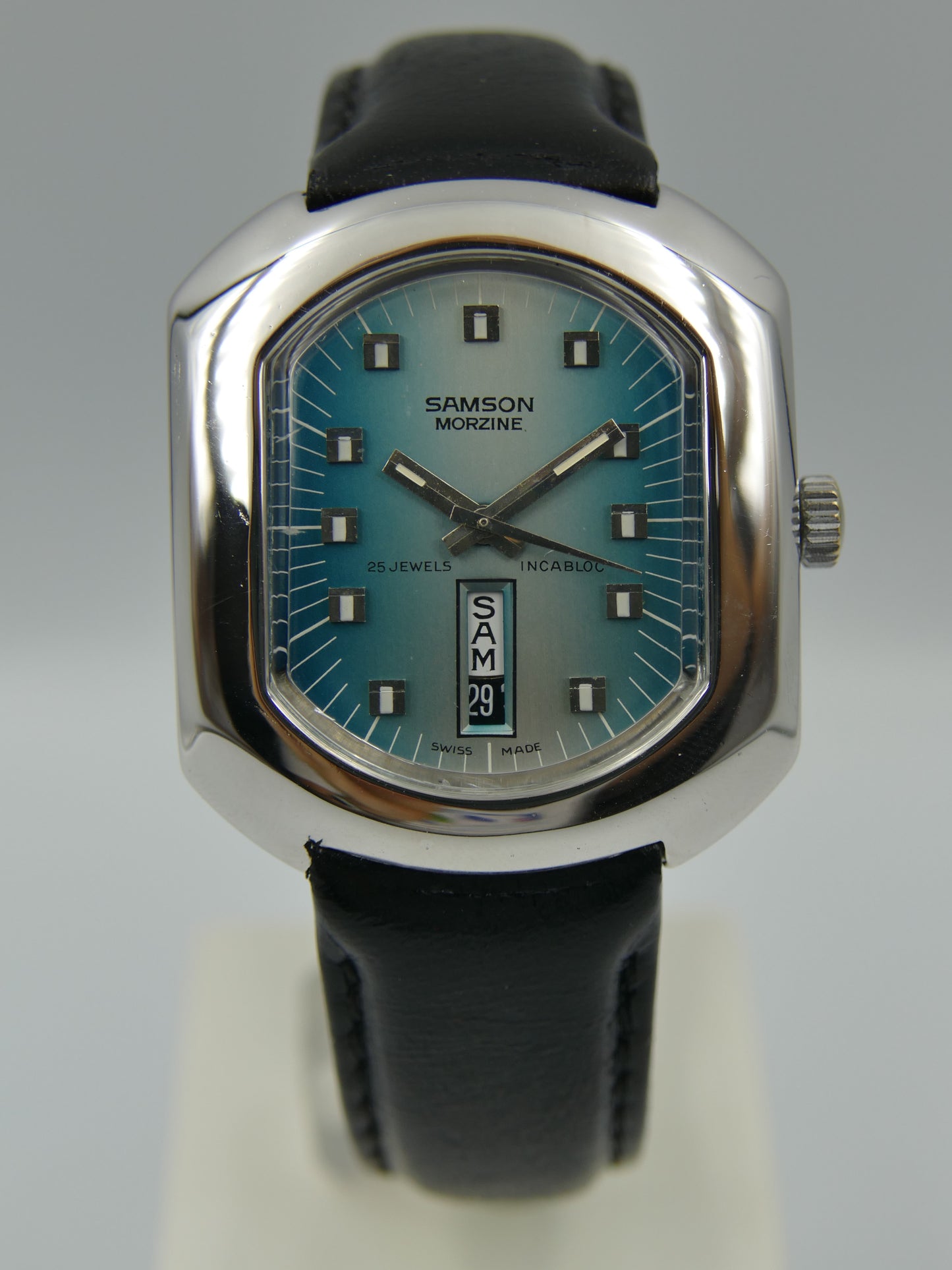 70's vintage watch mens Samson morzine tiffany dial automatic ETA 2789 serviced