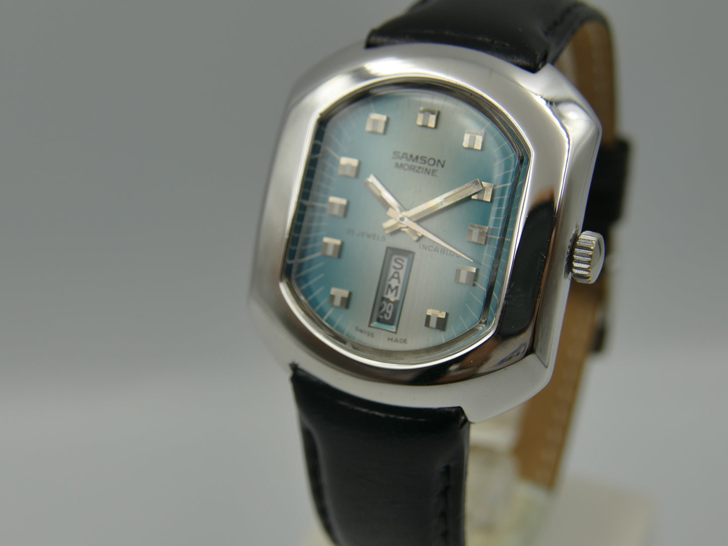 70's vintage watch mens Samson morzine tiffany dial automatic ETA 2789 serviced