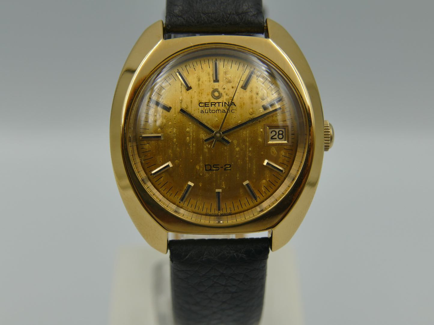 70's vintage watch mens Certina DS-2 ref. 346.825 automatic 25-651 38mm gold pl