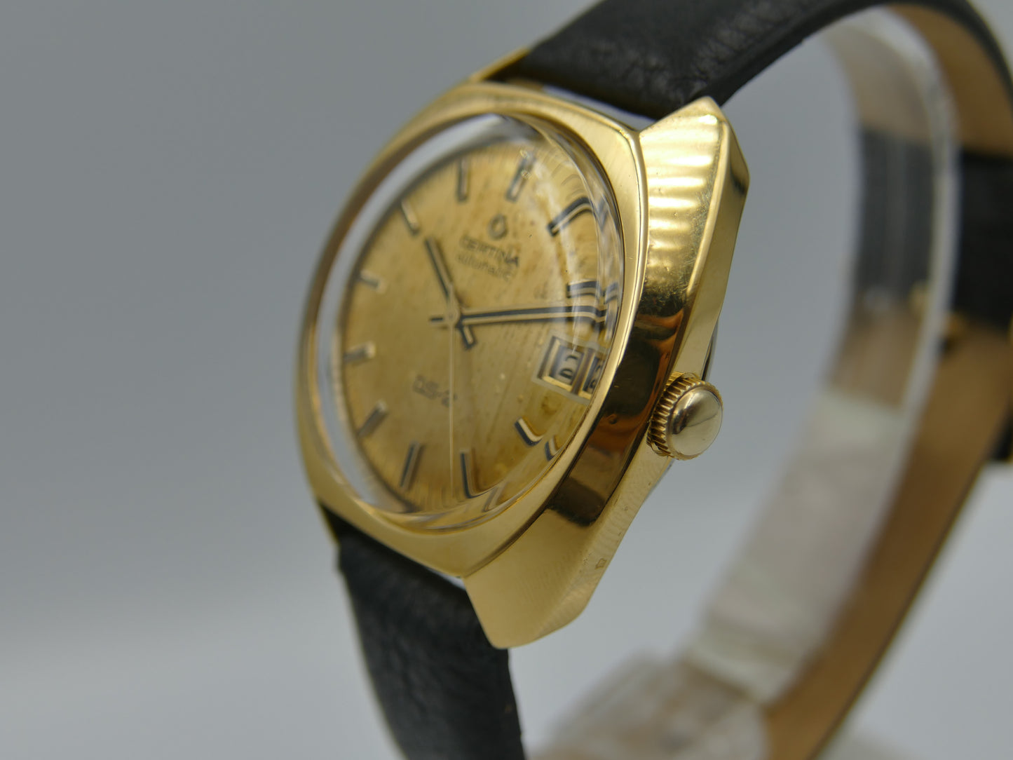 70's vintage watch mens Certina DS-2 ref. 346.825 automatic 25-651 38mm gold pl