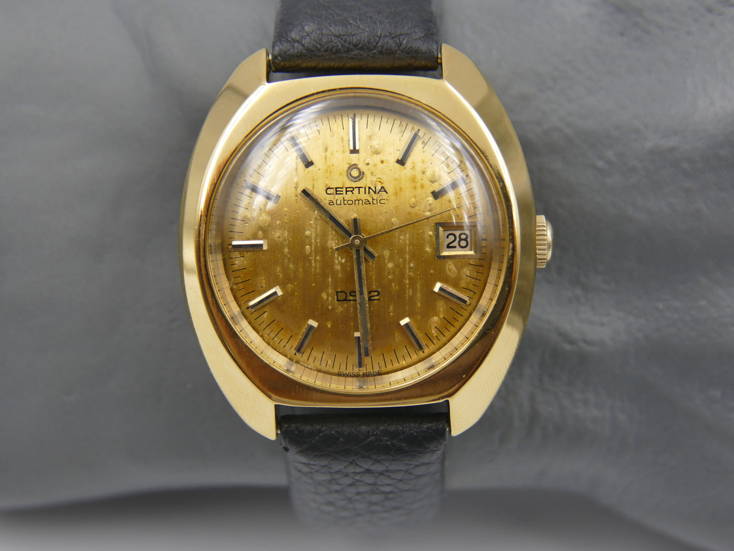 70's vintage watch mens Certina DS-2 ref. 346.825 automatic 25-651 38mm gold pl