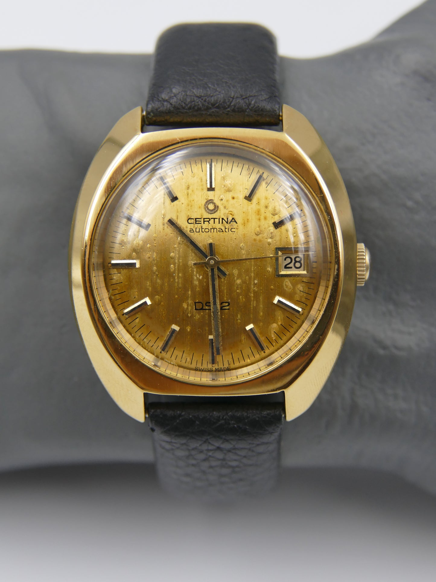 70's vintage watch mens Certina DS-2 ref. 346.825 automatic 25-651 38mm gold pl