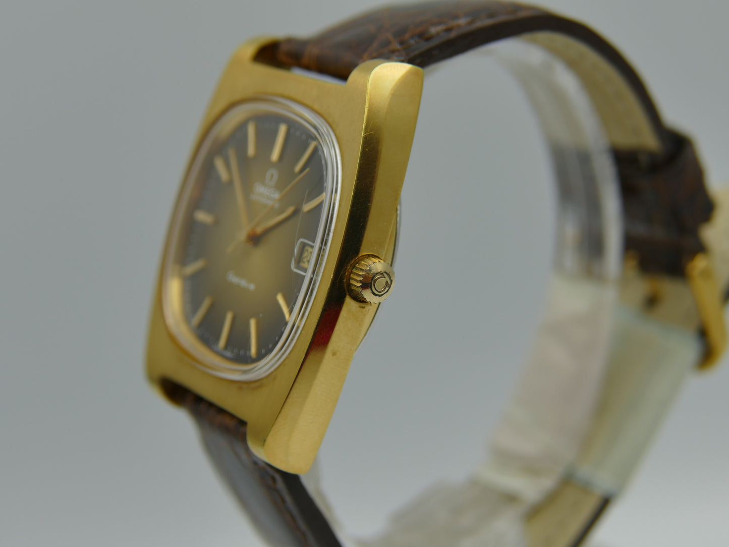 70's vintage watch mens Omega Geneve automatic cal. 1012 ref 166.0190 gold pl