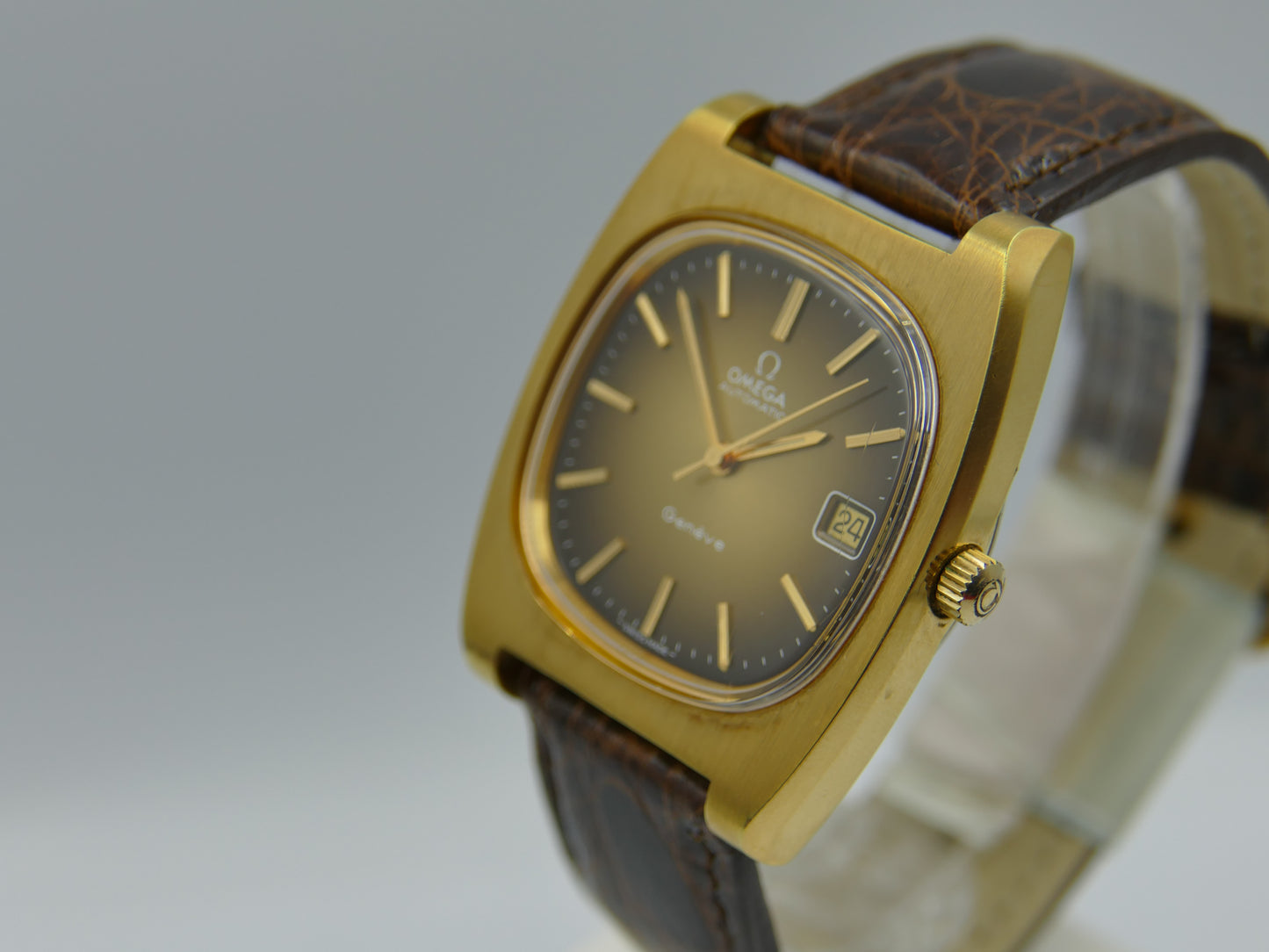 70's vintage watch mens Omega Geneve automatic cal. 1012 ref 166.0190 gold pl