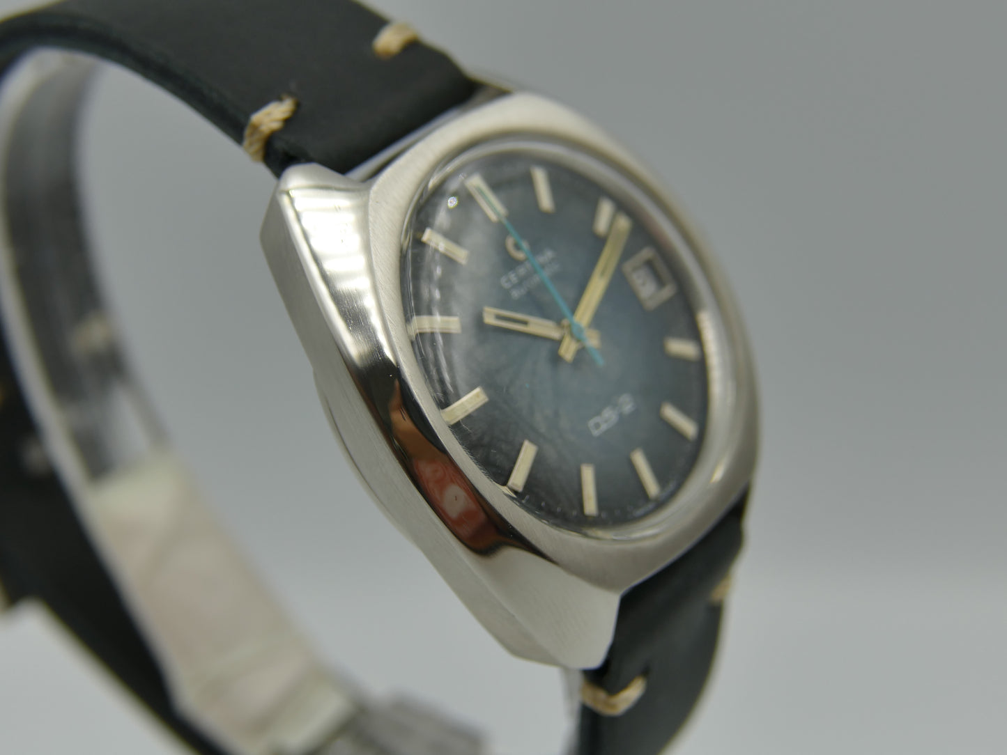 70's vintage watch mens Certina DS-2 ref. 5801 300 automatic 25-651 steel blue