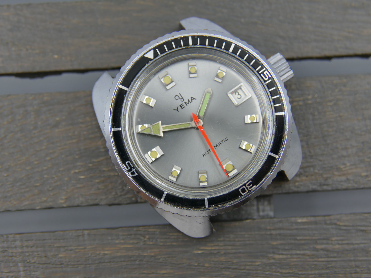 70's vintage watch mens Yema diver plongee ref 221214 automatic FE 3611