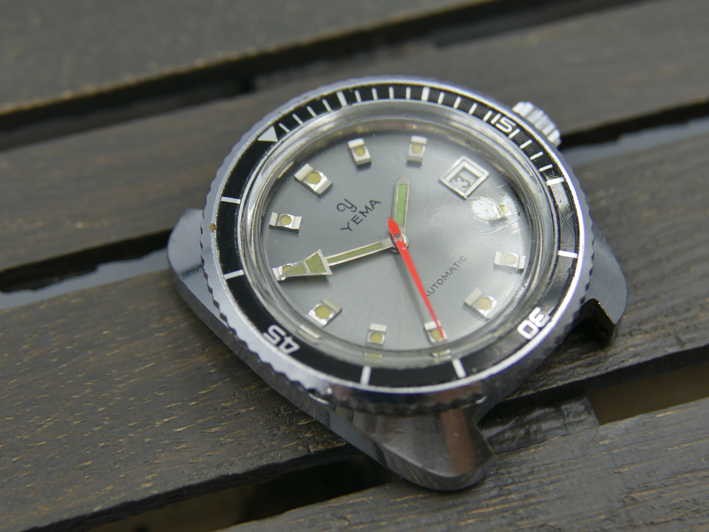 70's vintage watch mens Yema diver plongee ref 221214 automatic FE 3611