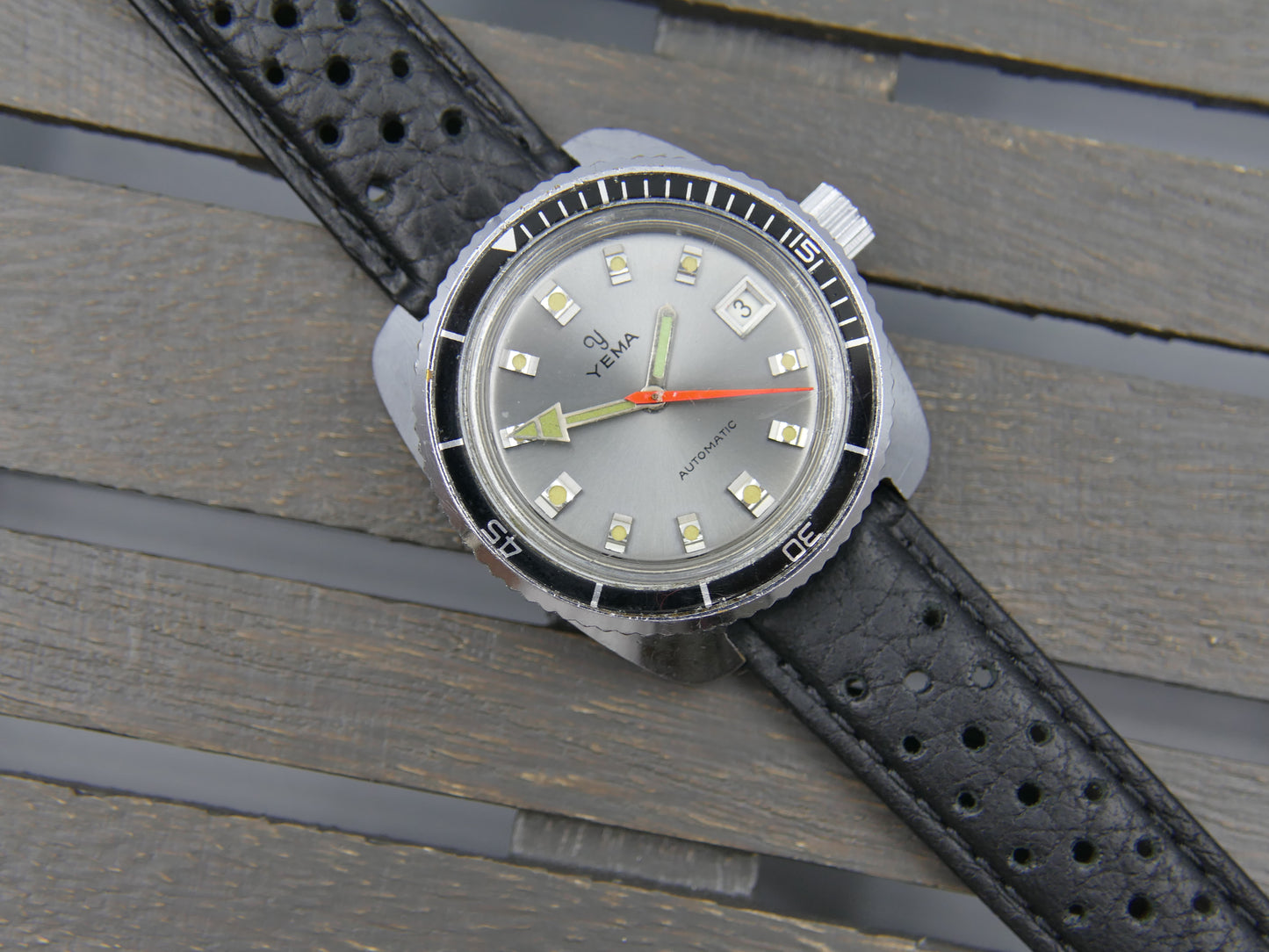 70's vintage watch mens Yema diver plongee ref 221214 automatic FE 3611