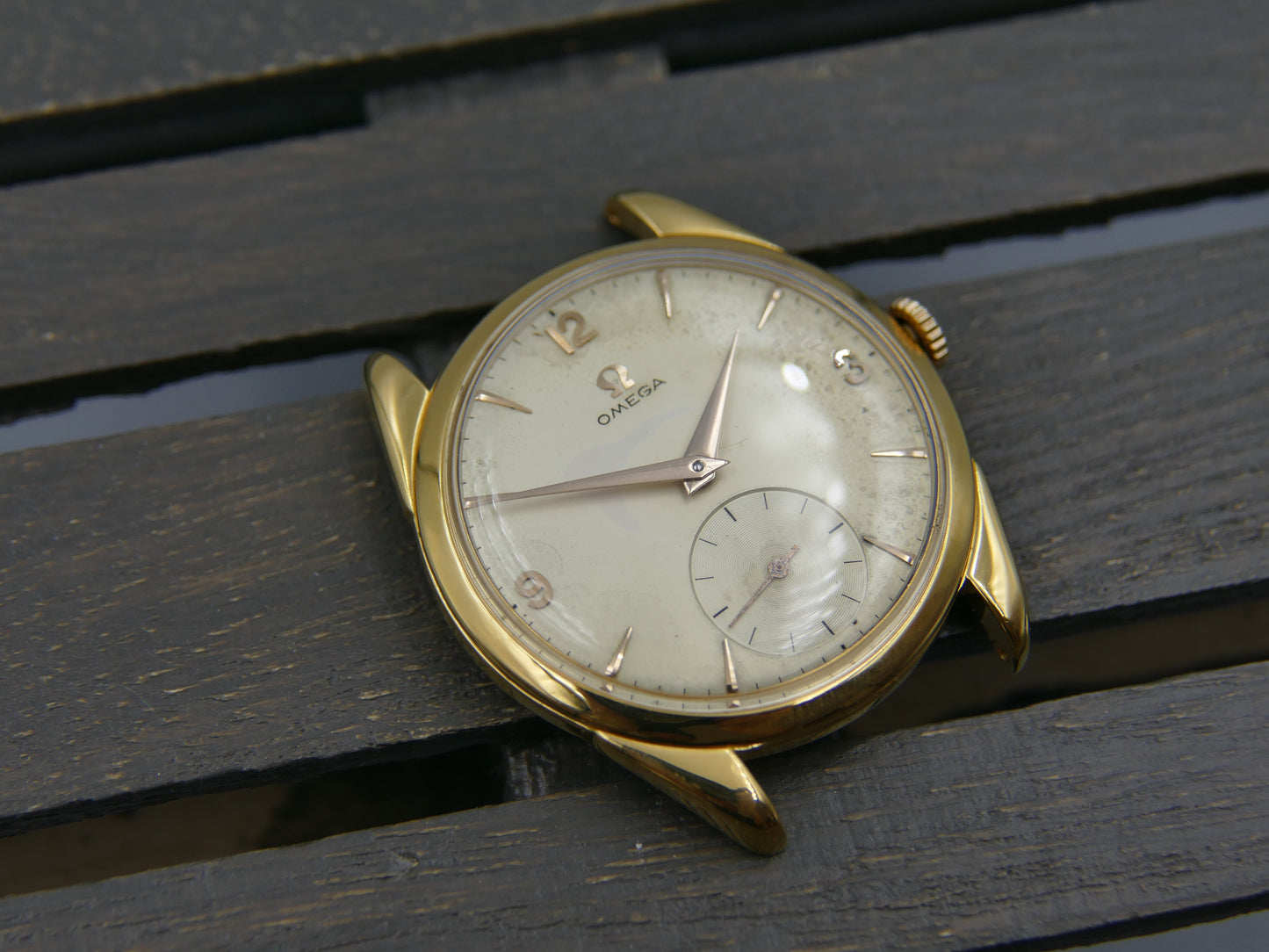 60's vintage watch mens Omega ref. 2900 -1 gold pl hand wind cal. 267 serviced