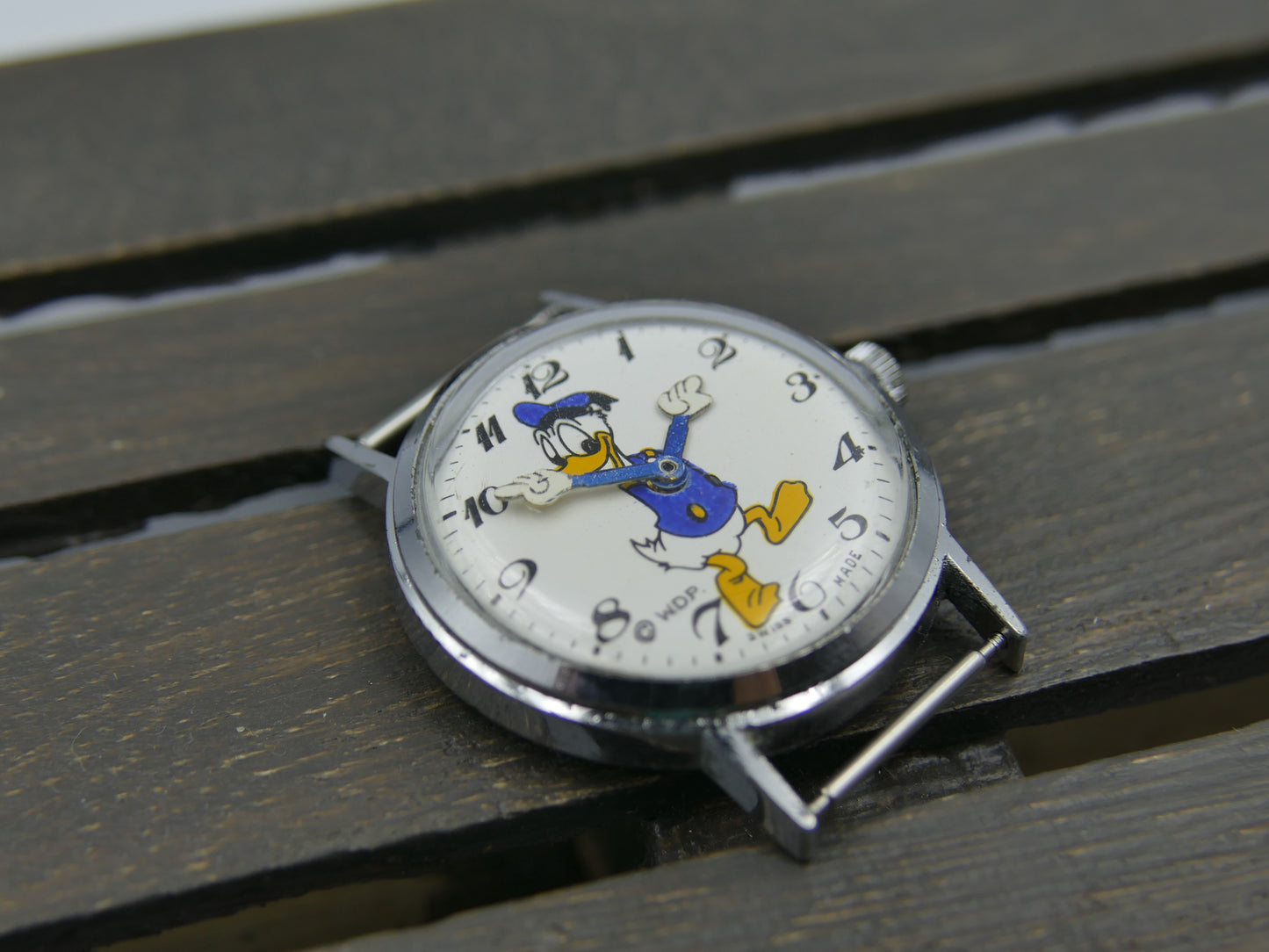 60's vintage watch W.D.P. Disney Donald Duck manual wind swiss made serviced