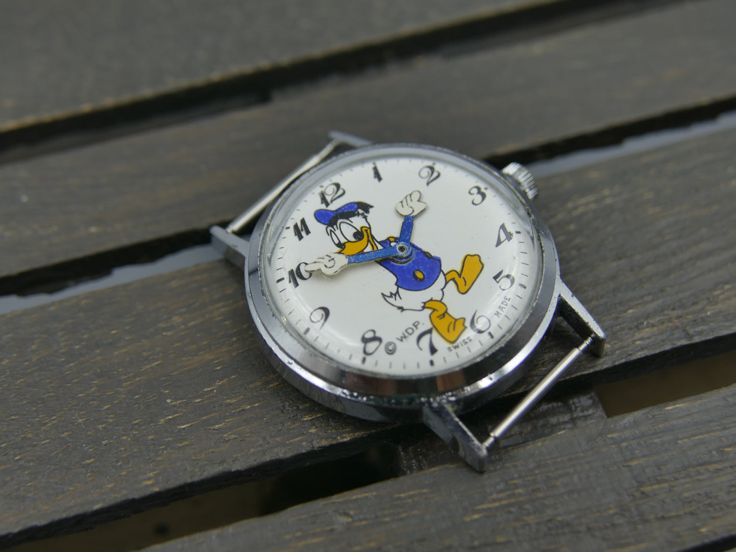 60's vintage watch W.D.P. Disney Donald Duck manual wind swiss made serviced