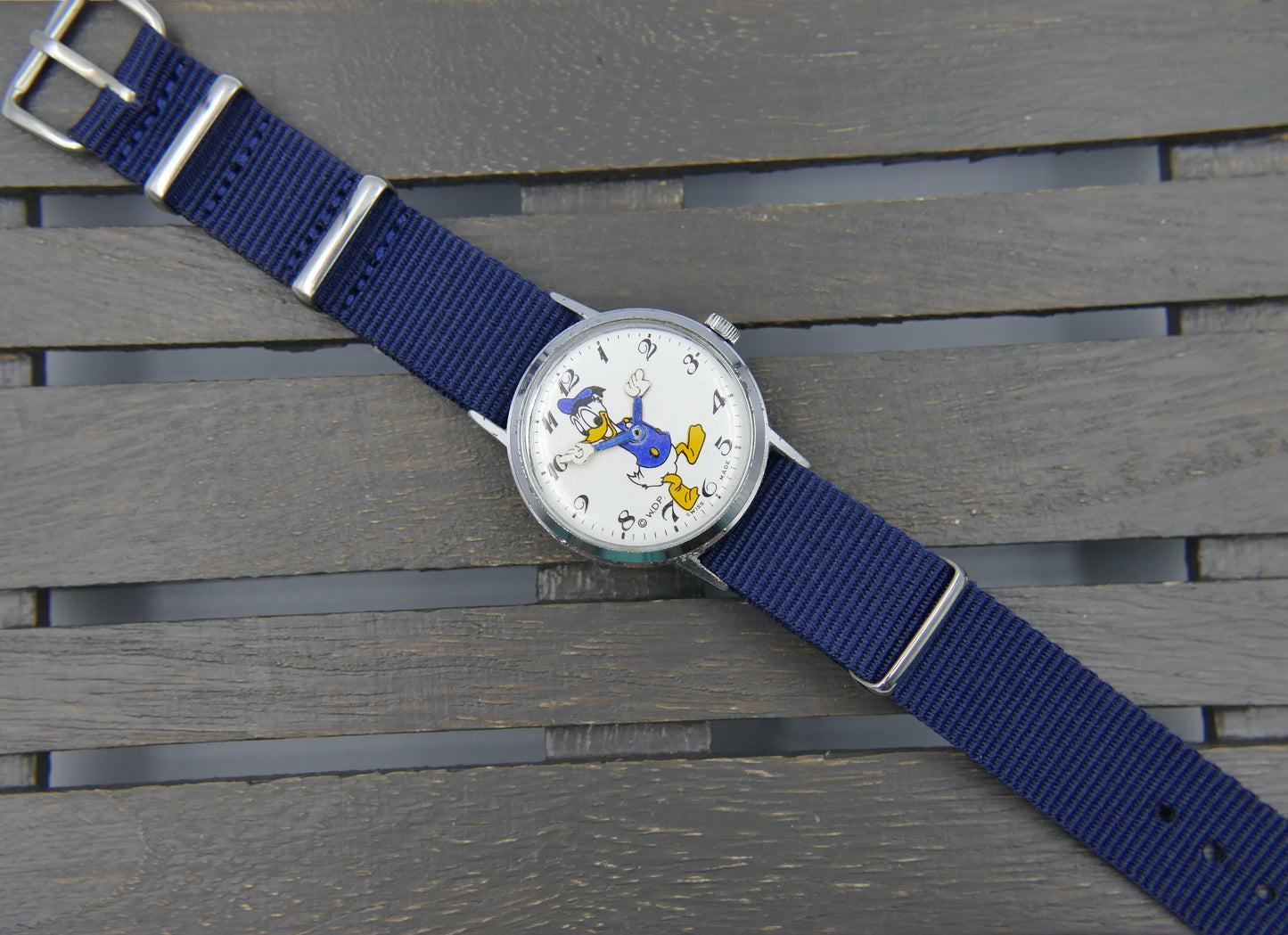 60's vintage watch W.D.P. Disney Donald Duck manual wind swiss made serviced